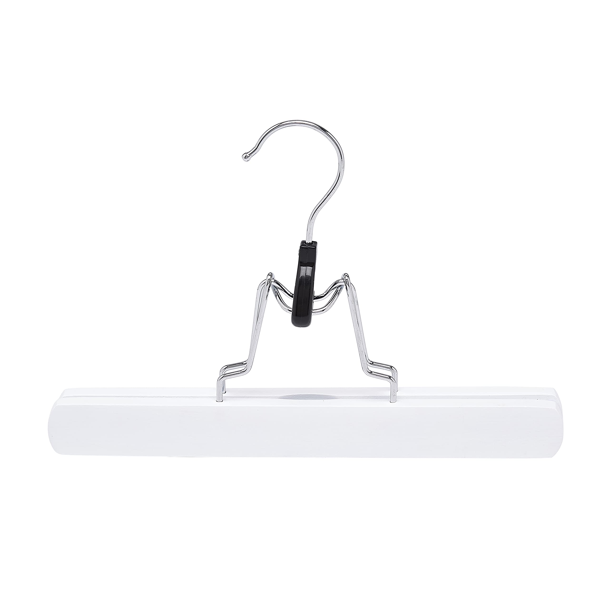 Amazon Basics Wooden Pants Hangers - White, 10-Pack