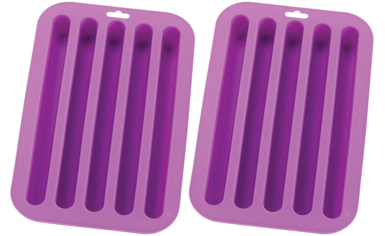 Hic Kitchen Silicone Water Bottle Ice Sticks Tray, Chocolate Candy Baking Craft Mold, Non-Stick, Heat-Resistant, Makes 5 Ice Sti