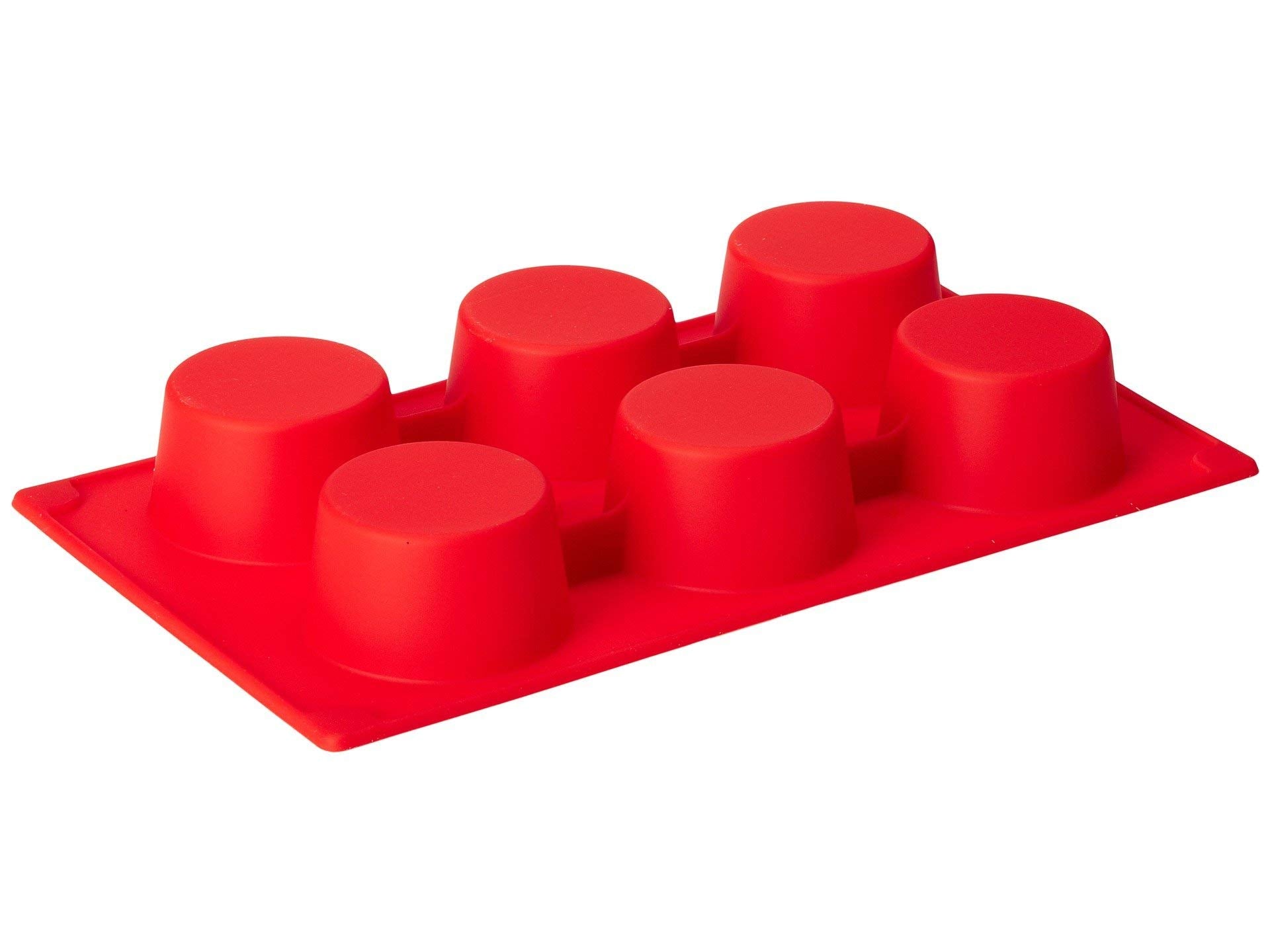Lekue Red Silicone 6-Cup Muffin Mold