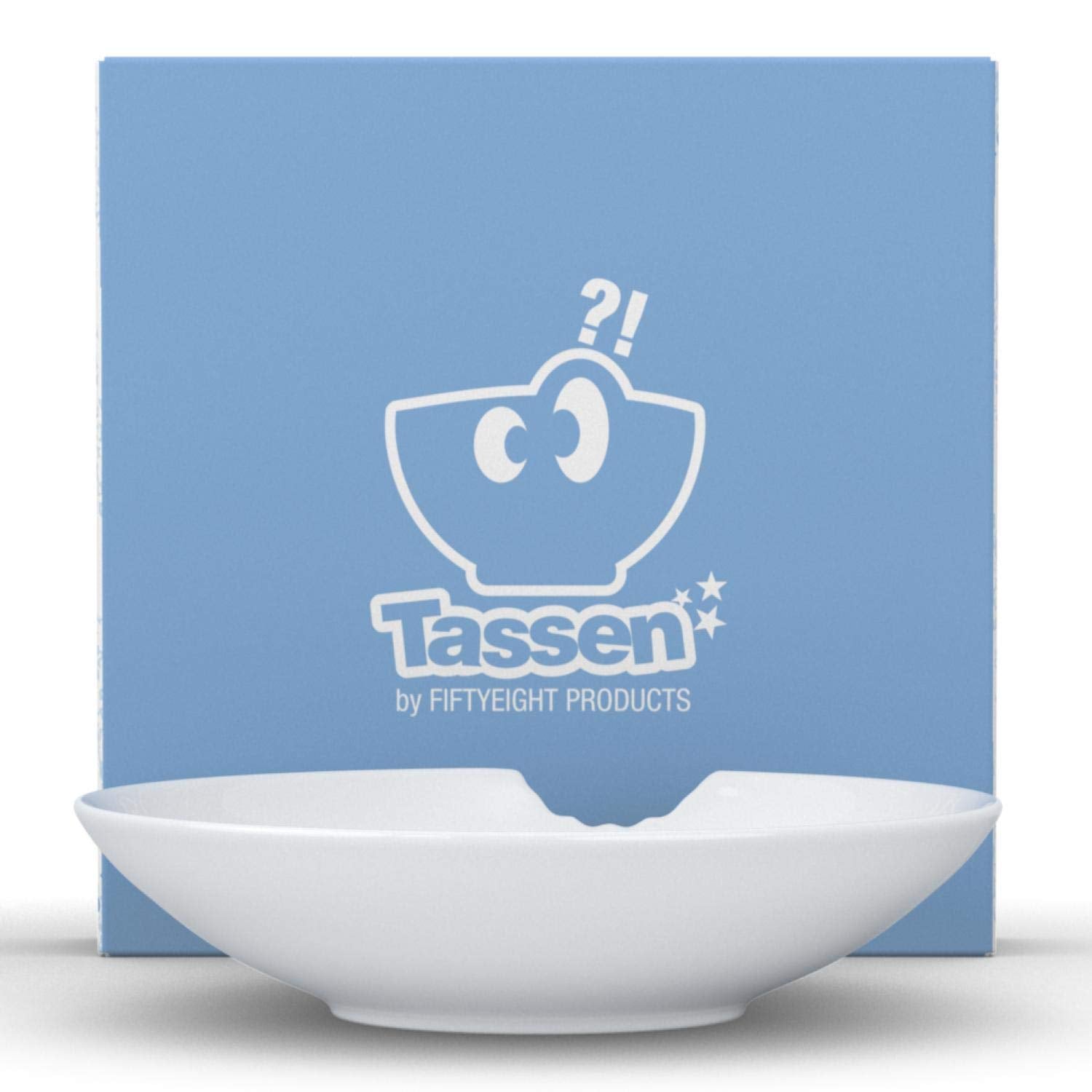 FIFTYEIGHT PRODUCTS TASSEN Porcelain Small Deep Plates With Bite Mark  7.1 Inch  White (Set of 2 Plates)