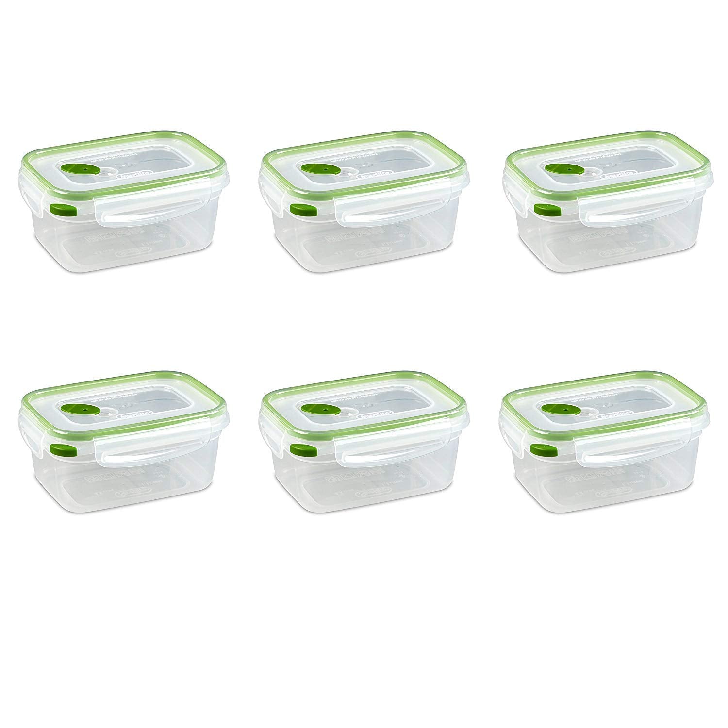 Sterilite Ultra Seal Food Storage Container, 3.1 Cup, Clear Green with See Through Lid & New Leaf Accents, Model 0311