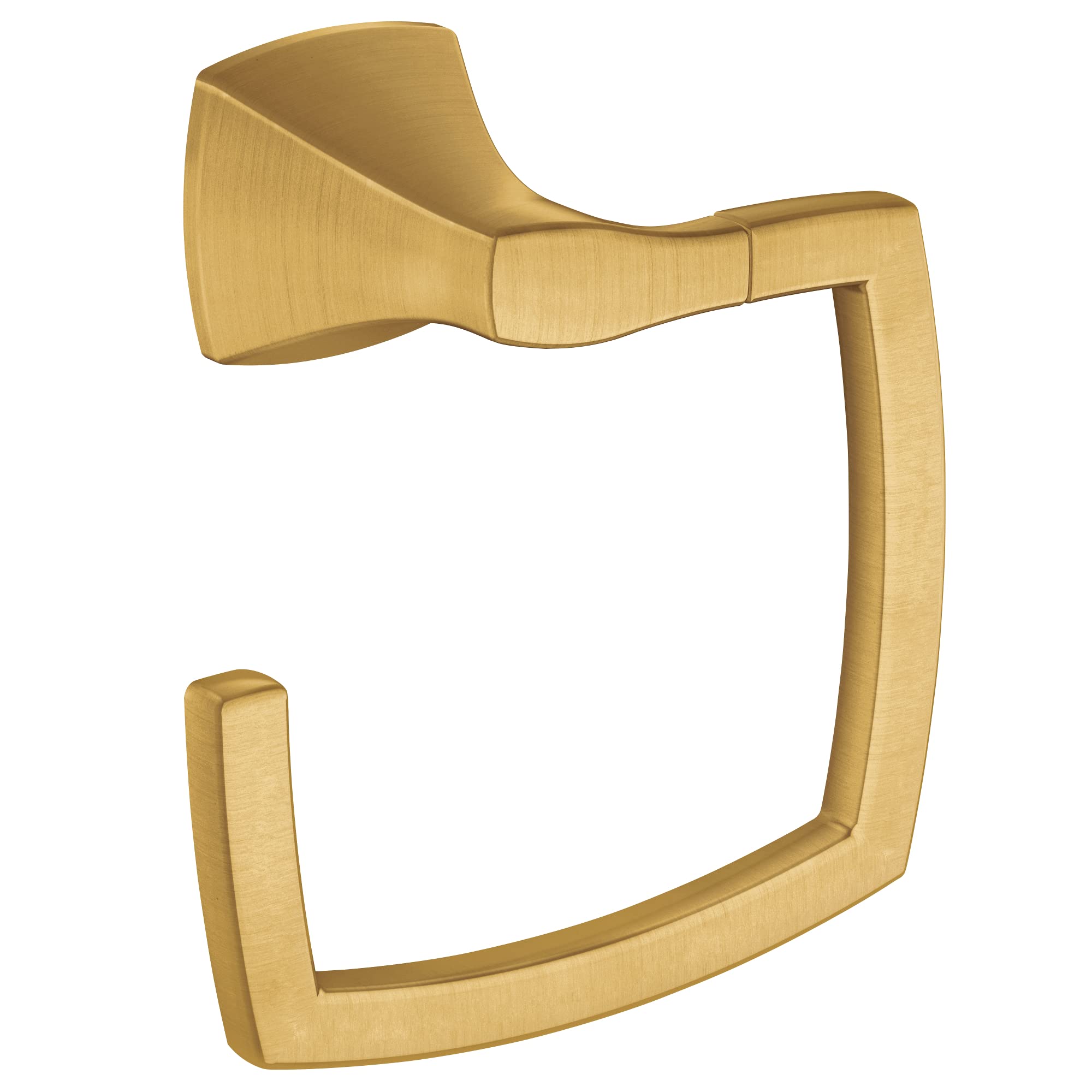 Moen Voss Brushed Gold Bathroom Towel Ring, Modern Wall Mounted Bathroom Towel Hanger, Yb5186Bg