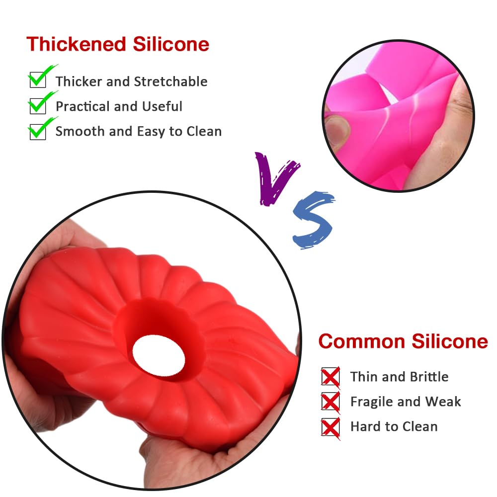 Wisehold Silicone Fluted Cake Pan (5Pc), 6 Inch Diameter, Round Cake Mold, Reusable Silicone Baking Mold Suitable For Making Jel