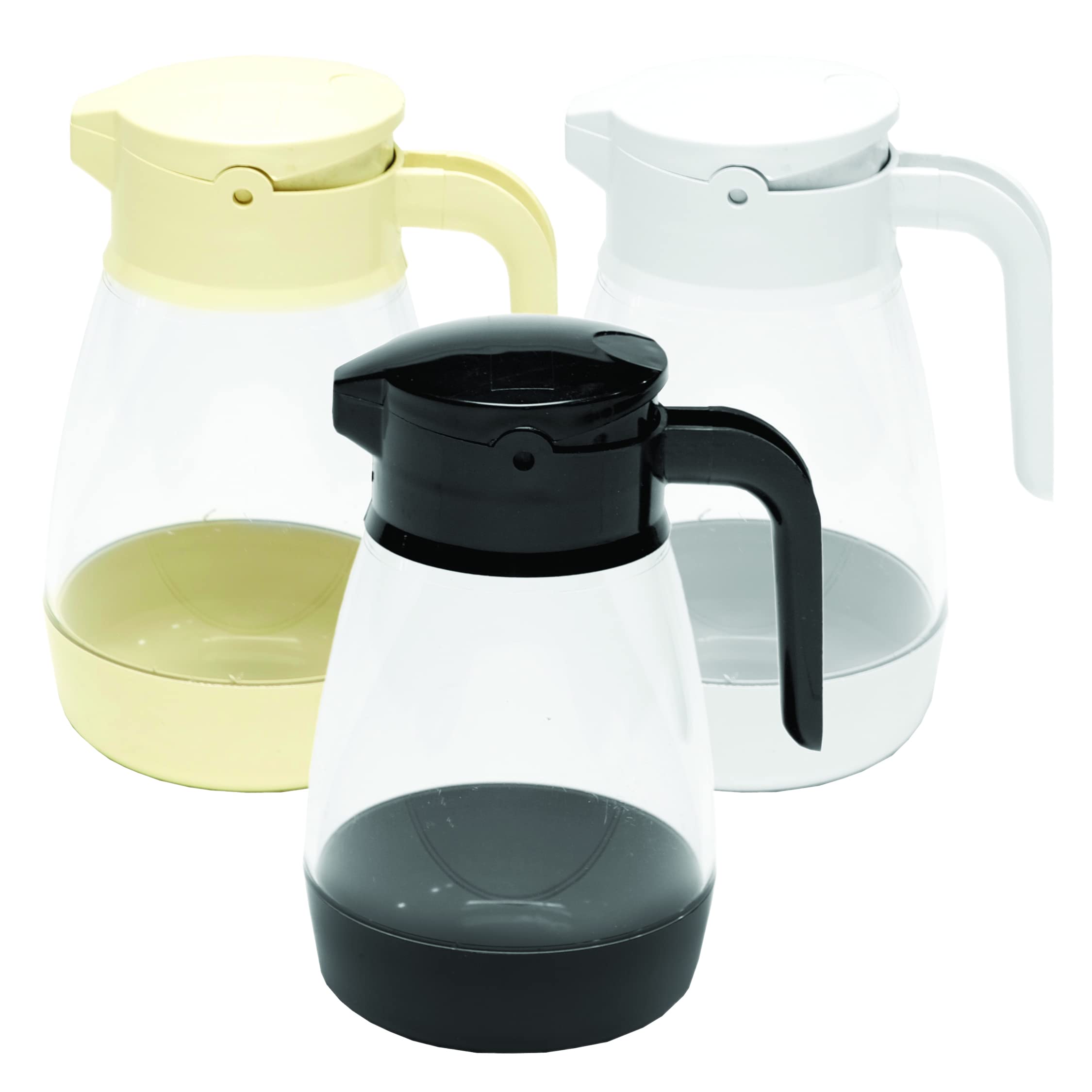 Service Ideas Sy916Bl Syrup Dispenser, 16Oz, Black/Clr