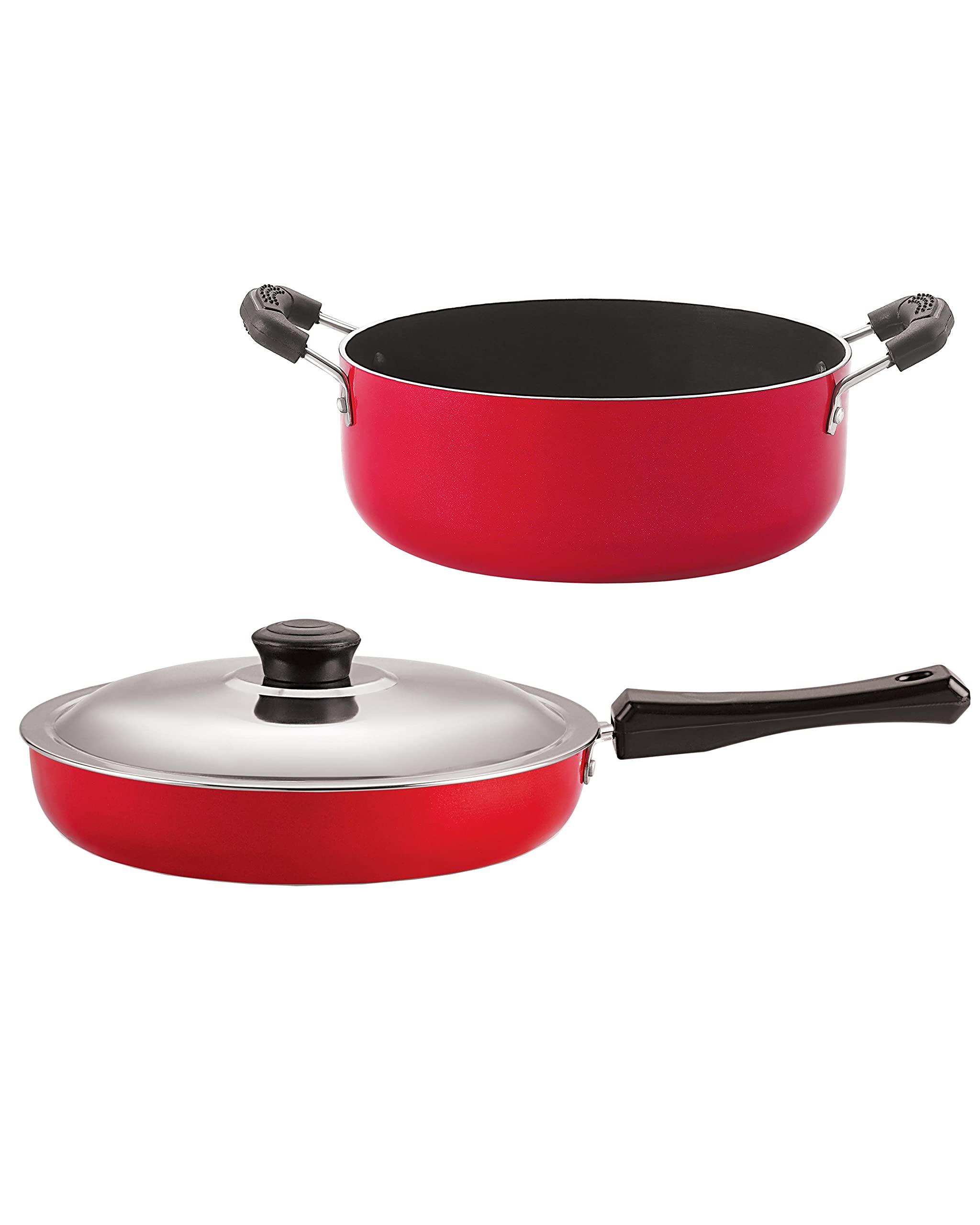 Nirlon Non Stick Coated Dishwasher Safe Aluminium Kitchen Utencils Gift Set Of 2Pieces (Fp11_Cs24)