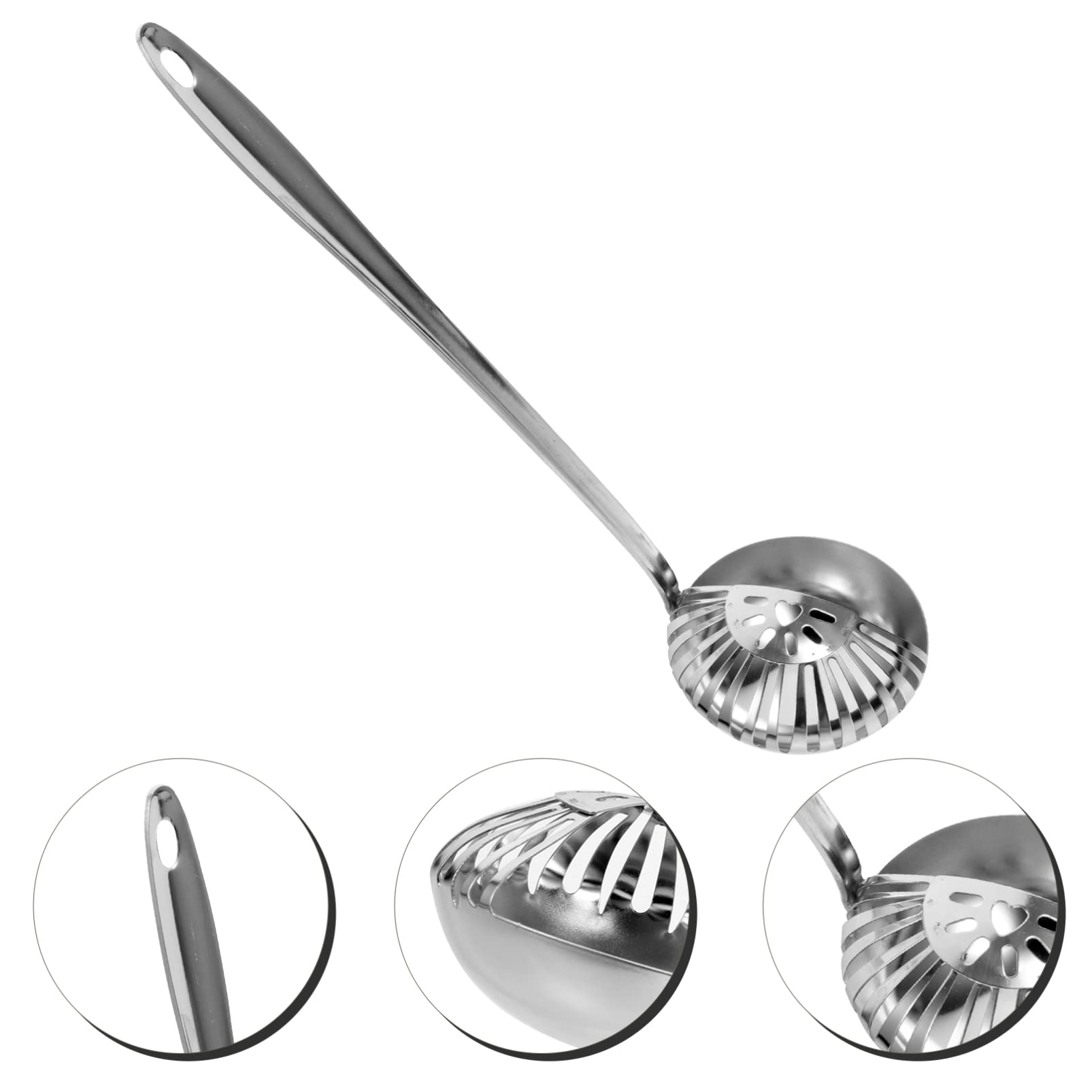 Kichvoe Pot Strainer 2 In 1 Straining Ladle Stainless Steel Hot Pot Spoon With Filter Strainer Spoon Soup Pan Ladle Spoon Gravy