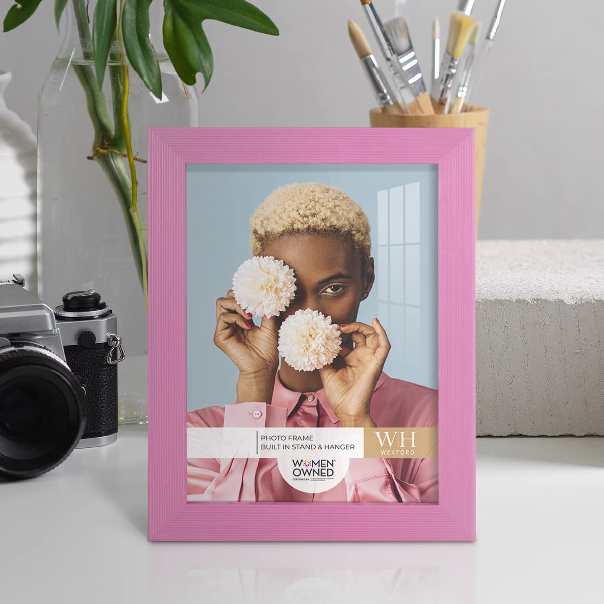 Renditions Gallery 6x8 inch Picture Frame Modern Style Wood Pattern and High Definition Glass Ready for Wall and Tabletop Photo