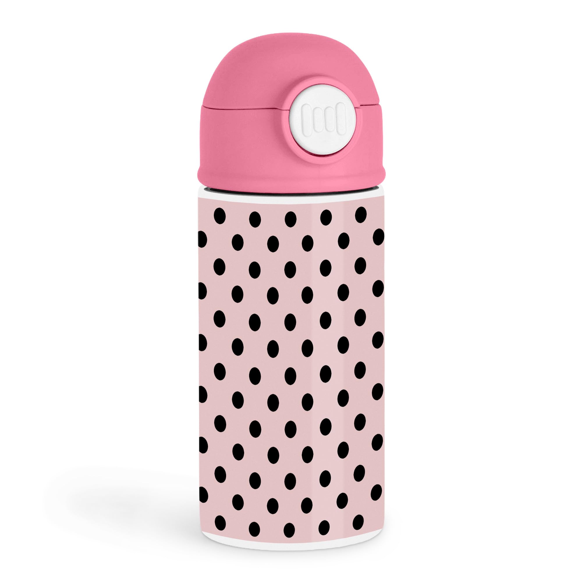Sweet Kids 12oz Kids Pink Bottle  Pink tumbler with black polka dots  School Lunch, Playdates