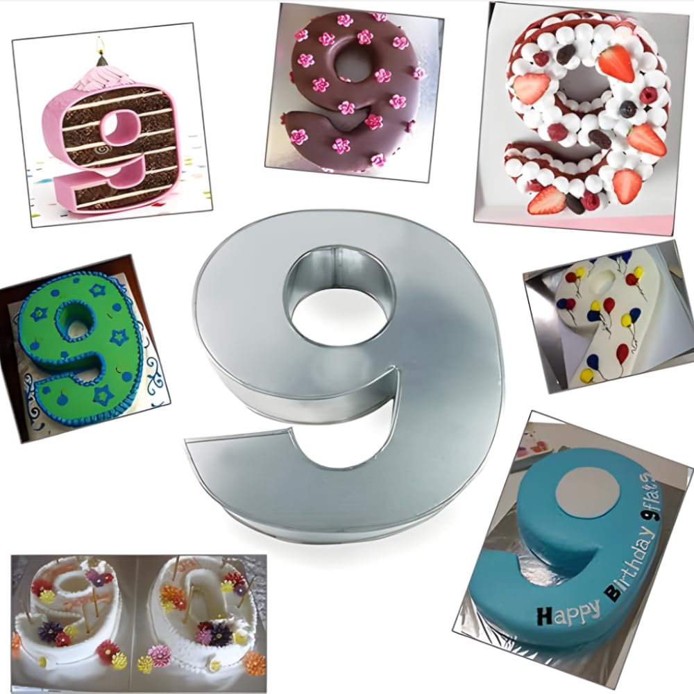 Ameritins Small Number Nine Shape Cake Pans L10 - W8 - H2.5