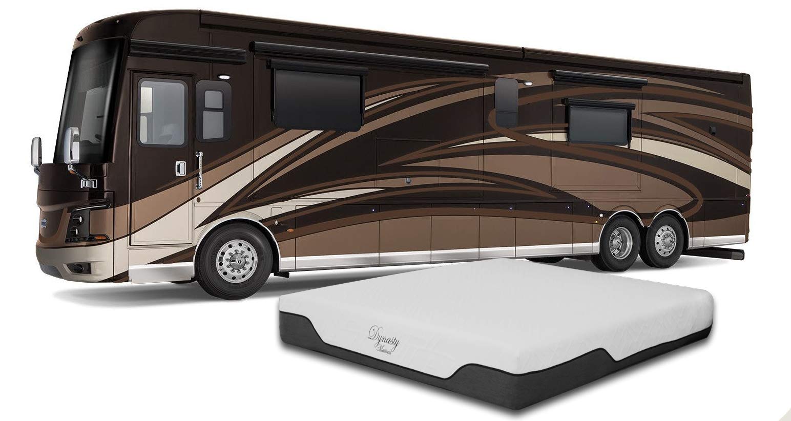 Dynastymattress Rv Queen Mattress 10-Inch Coolbreeze Medium-Firmgel Memory-Foam Mattress For Rv Bed, Camper, Pop Up And Trailer