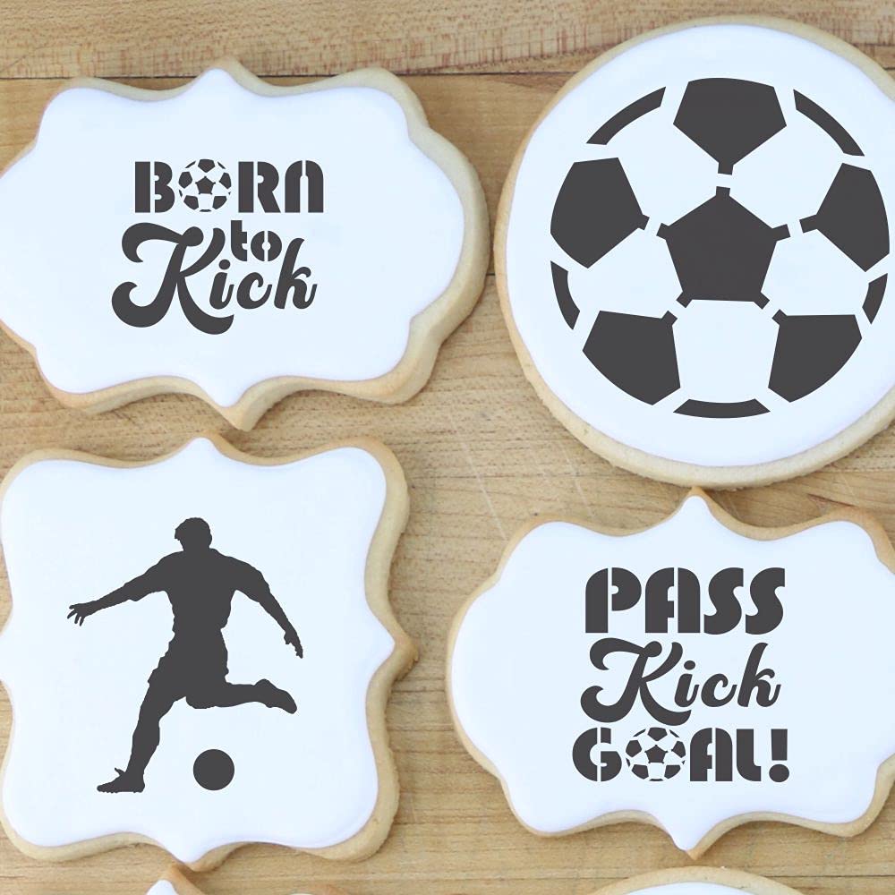Soccer Club Team Party | Birthday Party | For Cookies, Cupcakes, Cards, Paper, Fabric | Cookie Stencils - Value Bundle