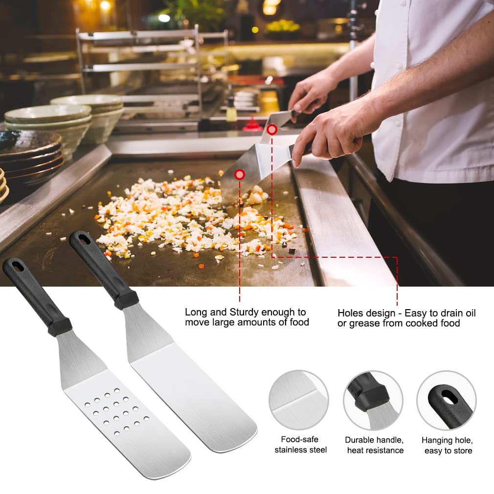 Luyata 39PCS Griddle Accessorie Kits  Outdoor Grilling Tools for Blackstone and Camp Chef  Stainless Steel BBQ Accessorie Grill Spatula Set With Basting Cover Chopper  Scraper  Bottle  Tongs  Egg Mold