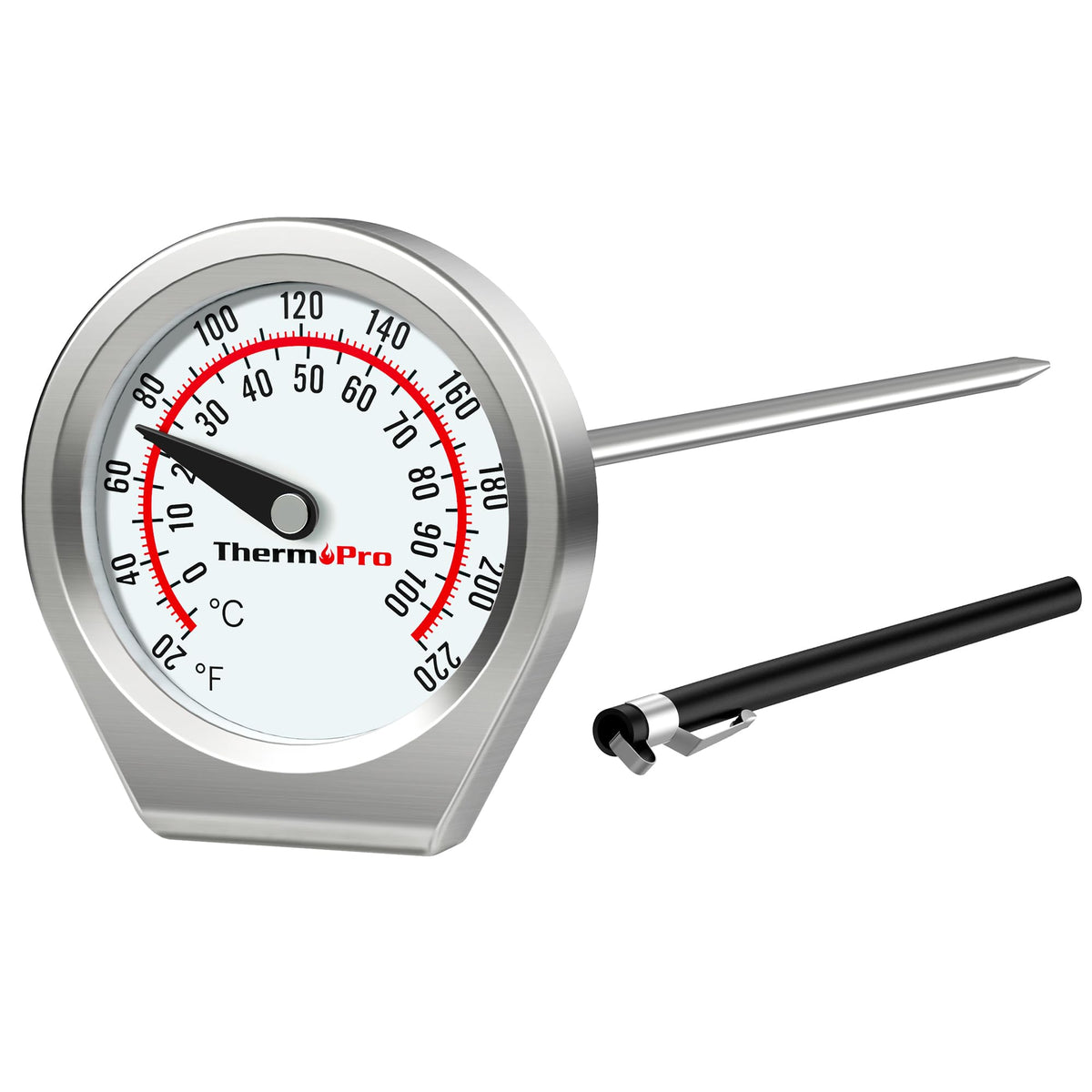Thermopro Dial Instant Read Meat Thermometer For Cooking, Grill Food Thermometer With Glass Lens, Portable Kitchen Thermometer W