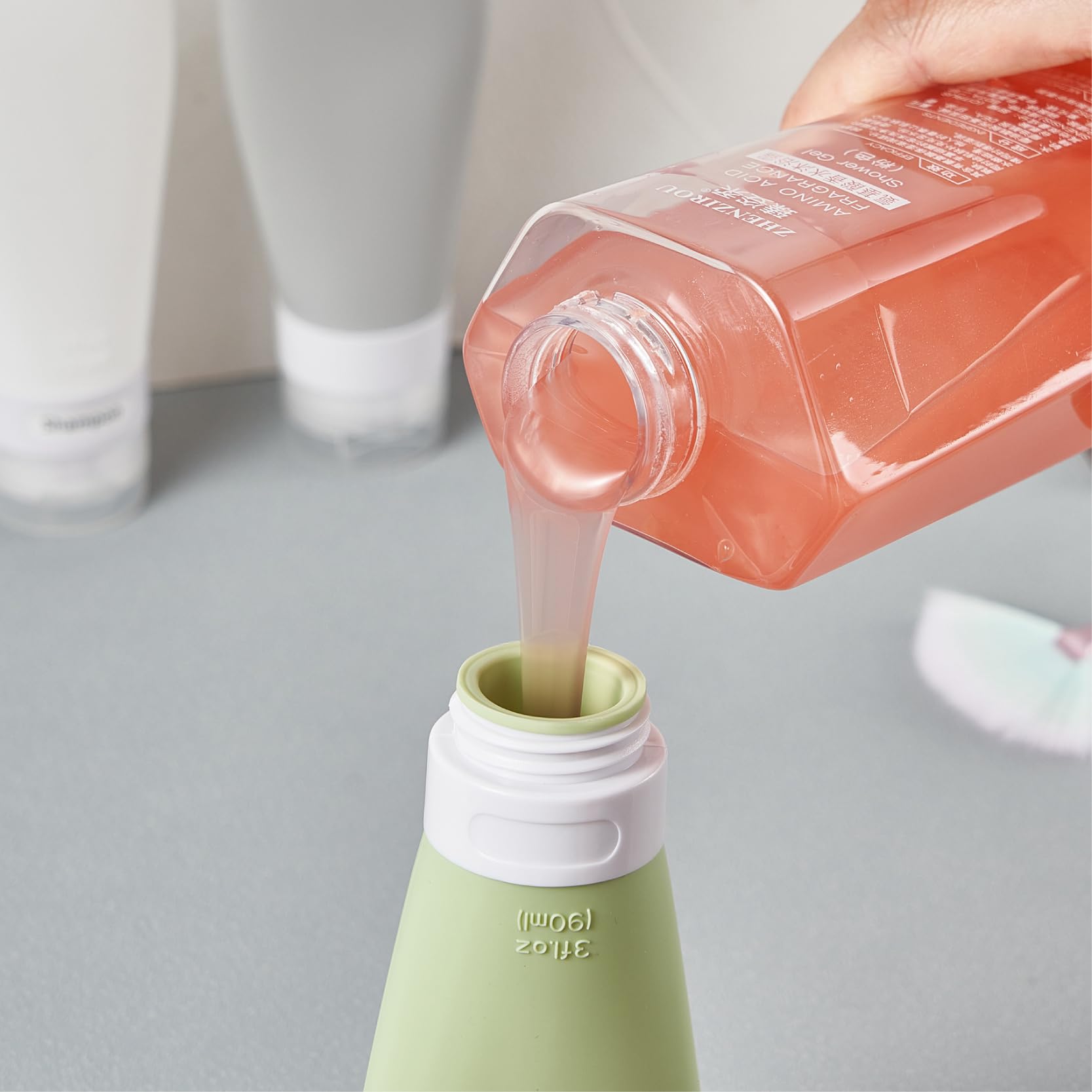 Insfit Travel Bottles, 3Oz Silicone, Tsa Approved, Bpa Free, Leak Proof, Refillable, Set Of 4, Green, For Toiletries, Shampoo, B