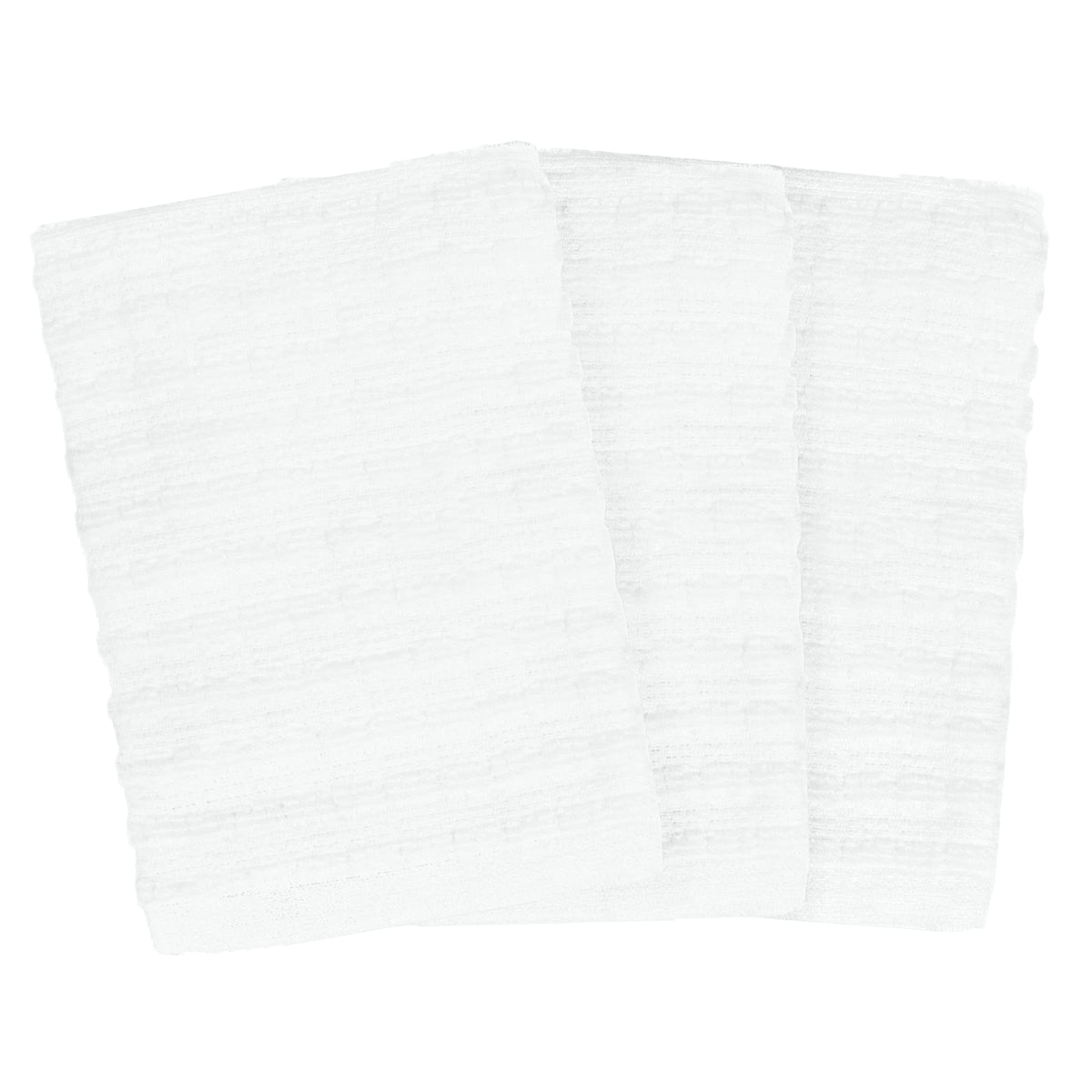 Ritz Royale Collection 100% Combed Terry Cotton, Highly Absorbent, Kitchen Dish Cloth Set, 13-34 X 12, 3-Pack, Solid White