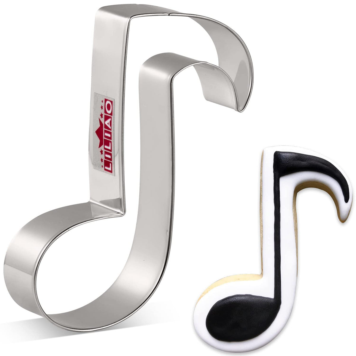 Liliao Music Note Cookie Cutter Music Biscuit Fondant Cutter - 3.2 X 4.2 Inches - Stainless Steel
