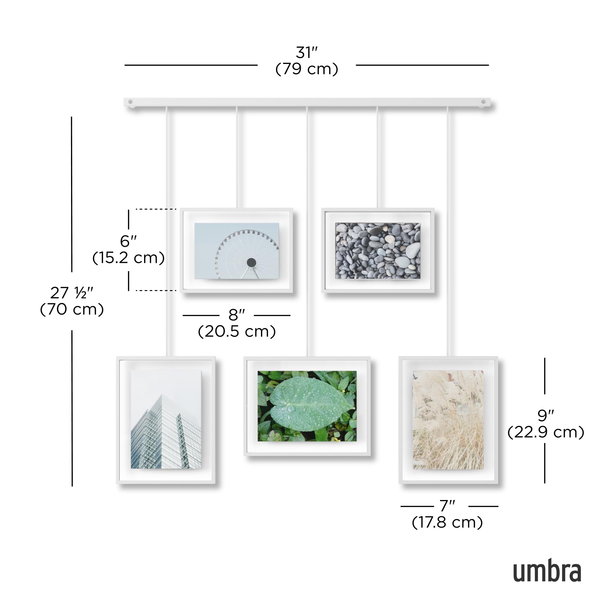 Umbra Exhibit Wall Picture Frames Set of 5