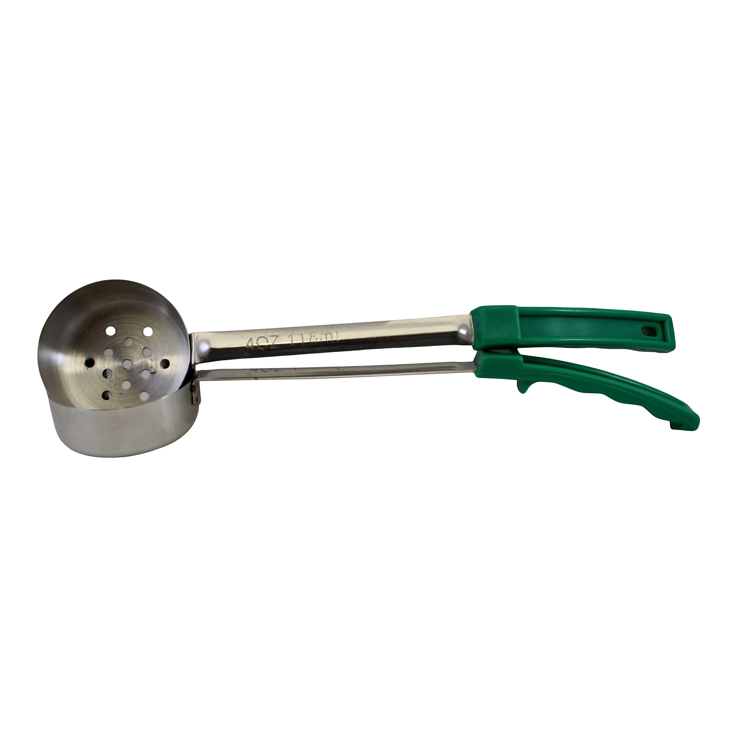 Habanerofire 4 Ounce Slotted Stainless Steel Portion Control Ladle Spoon For Measuring And Serving; Commercial Grade Serving Sco