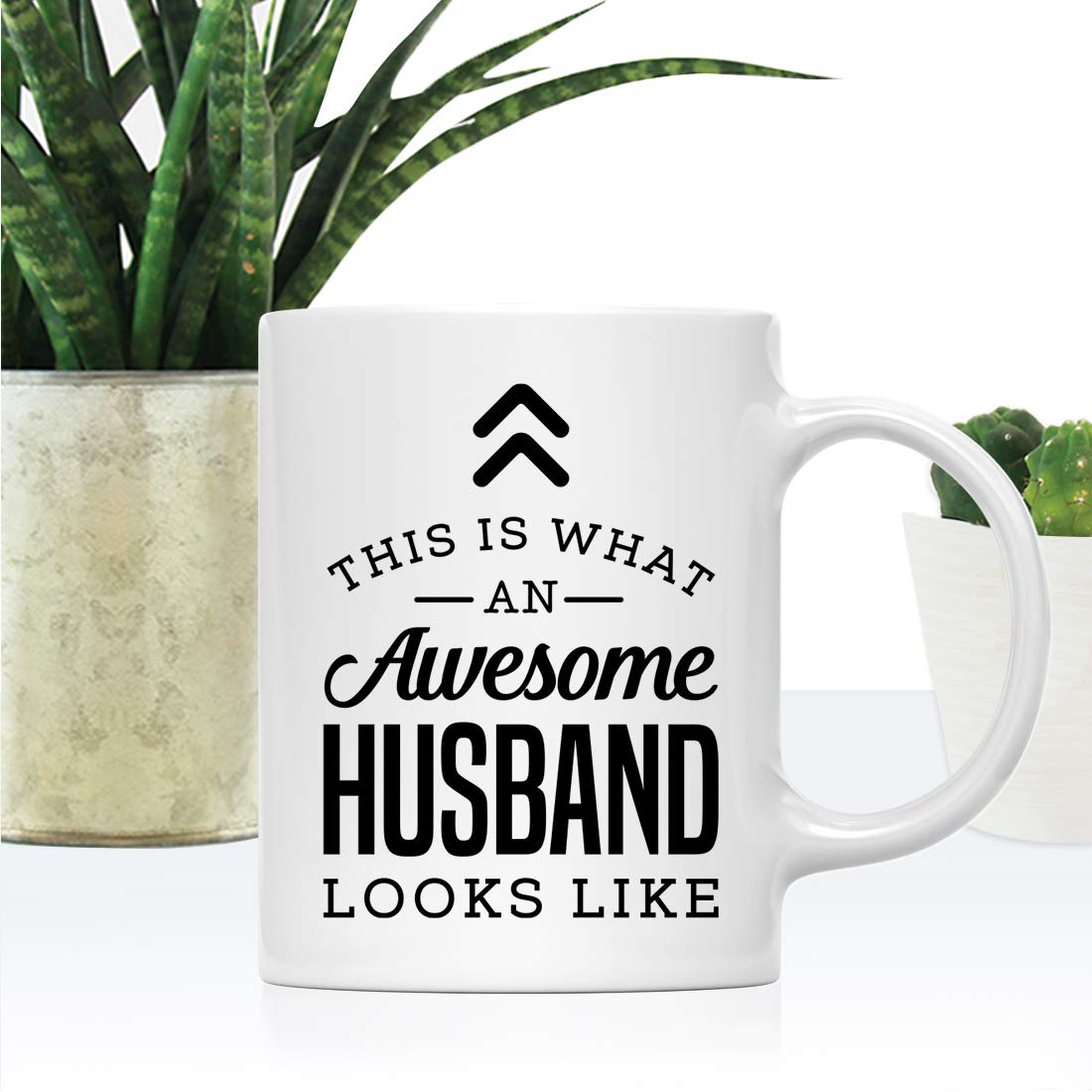 Andaz Press 11oz. Ceramic Coffee Tea Mug Gift, This is What an Awesome Husband Looks Like, 1-Pack, Birthday Gift Ideas Coworker