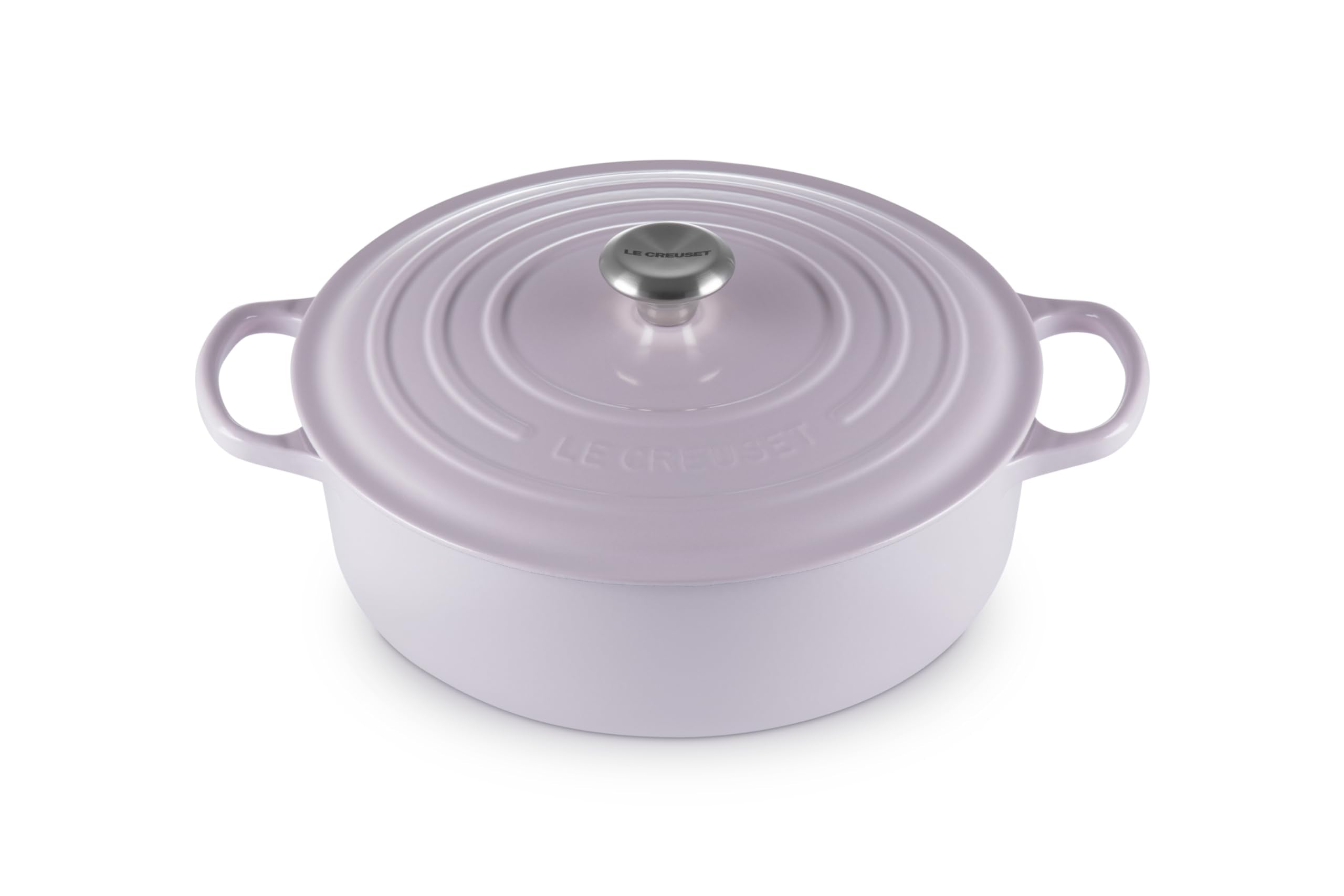 Le Creuset Enameled Cast Iron Signature Round Wide Dutch Oven, 6.75 qt., Shallot