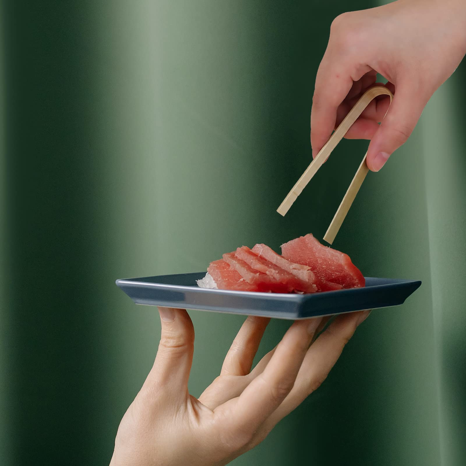 Luter 20 Pieces 12 Cm Bamboo Tongs Disposable Kitchen Utensils Bread Tongs Bread Tongs Natural Bread Tongs For Bread Tea Supplie