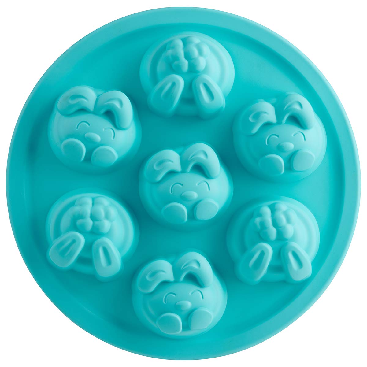 Trudeau Bakeware Cookie Pan Bunnies, 9-Inch, Aqua