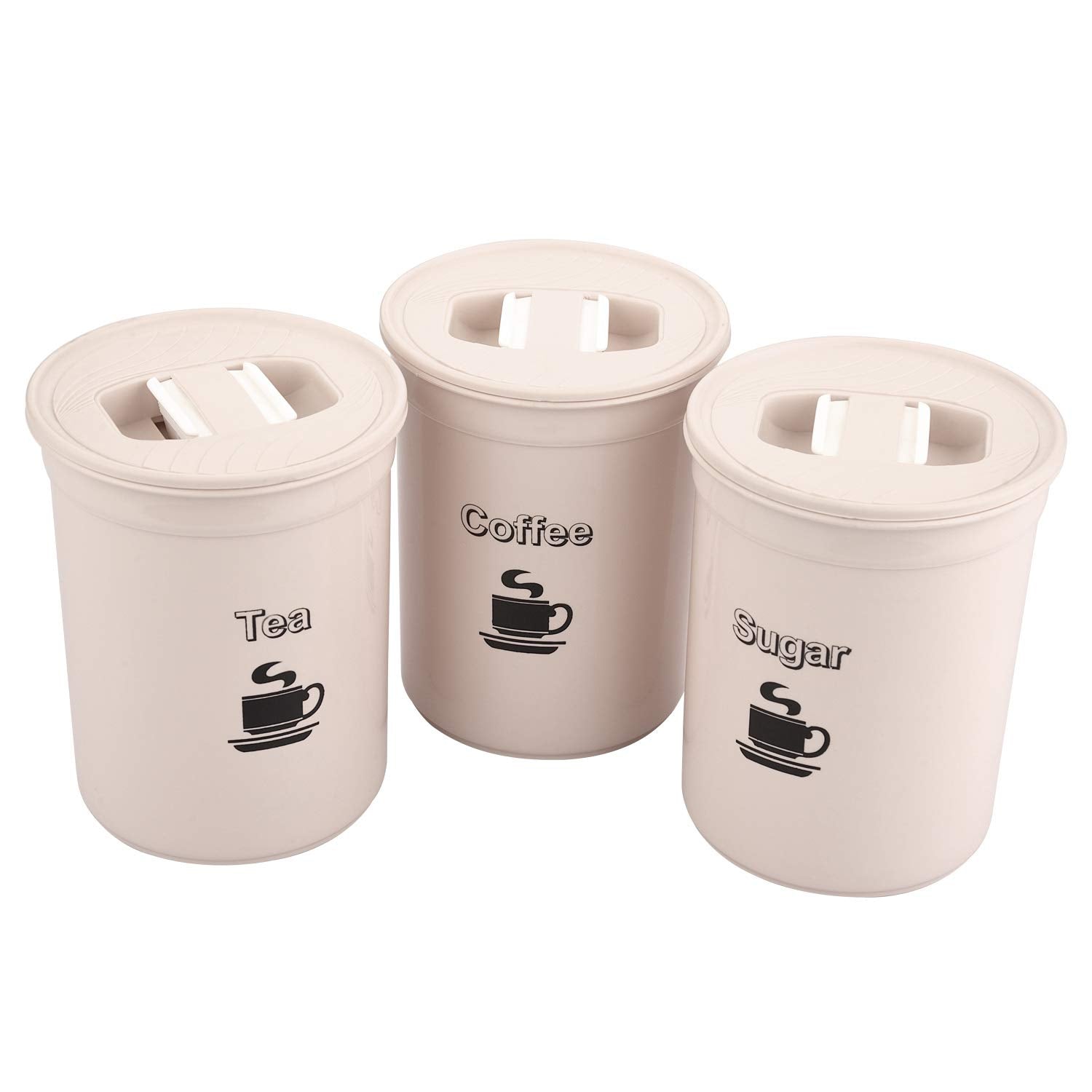 Asian Plastowares 10000411 Plastic Container (Beige, 850Ml) 3 Pieces