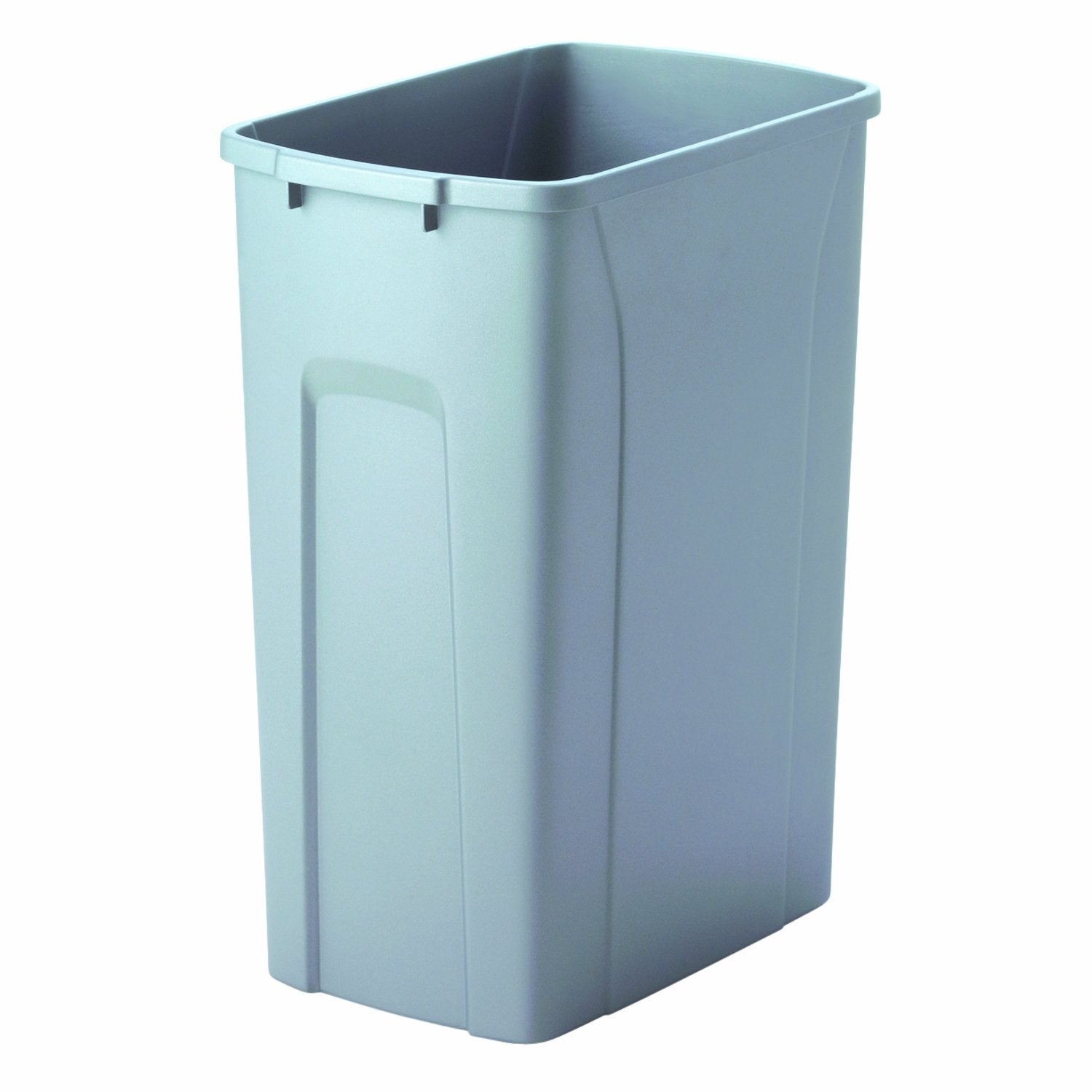 Knape & Vogt 35qt Trash Can Contractor Pack of 6ea, 17.5 by 14.25 by 9.32, Platinum