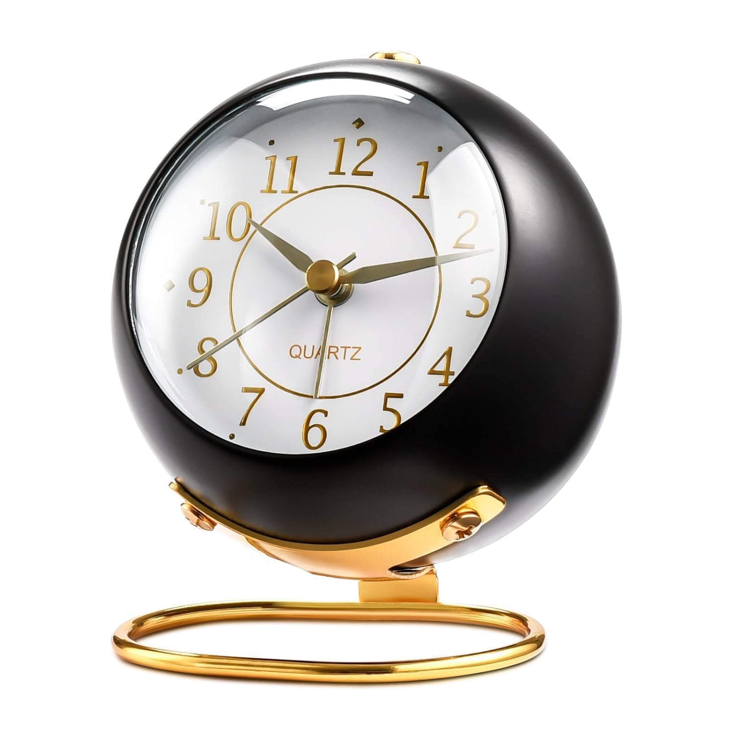 Rlybl Alarm Clock Digital That Show Temperature, Date And Loud Sound Alarm (Fancy Round Black)