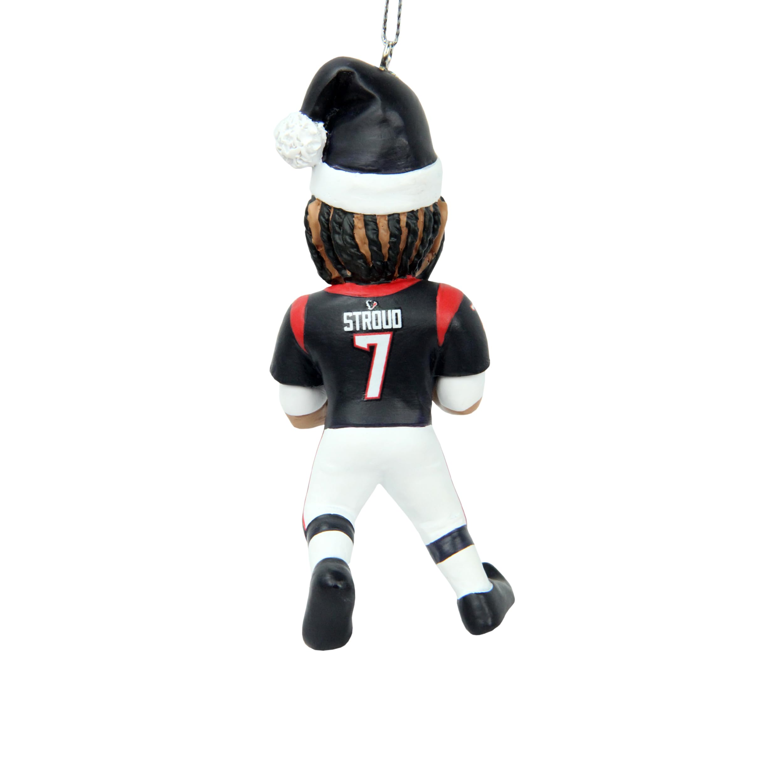 FOCO - NFL 4 Elf Player Resin Xmas Christmas Tree Team Ornament (Mac Jones - New England Patriots)
