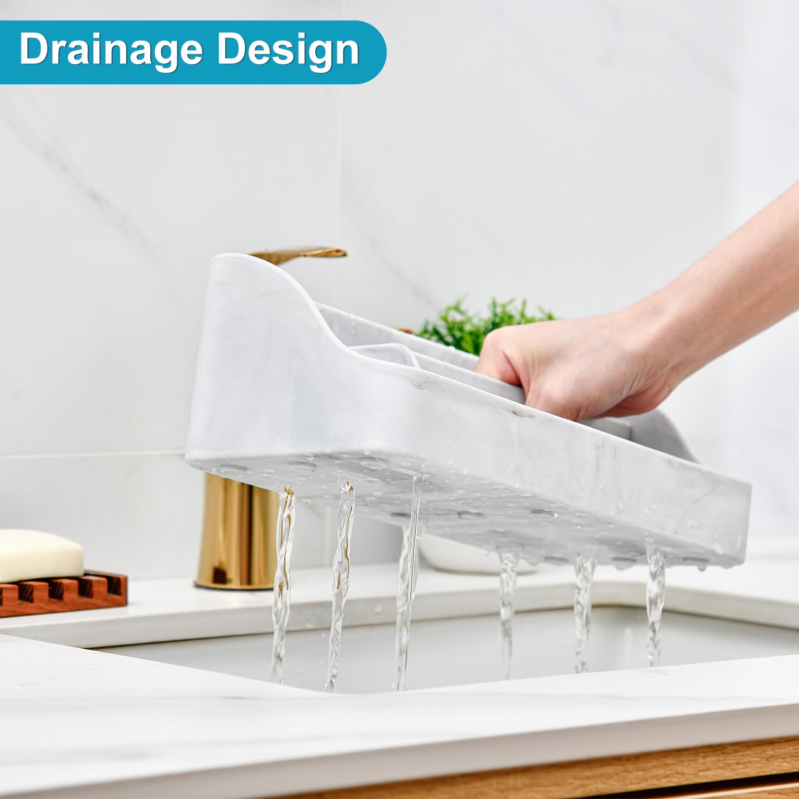 Vitviti Toothbrush Holder For Bathroom, Bathroom Organizer Countertop, Bathroom Accessories With 5 Compartment Storage For Tooth