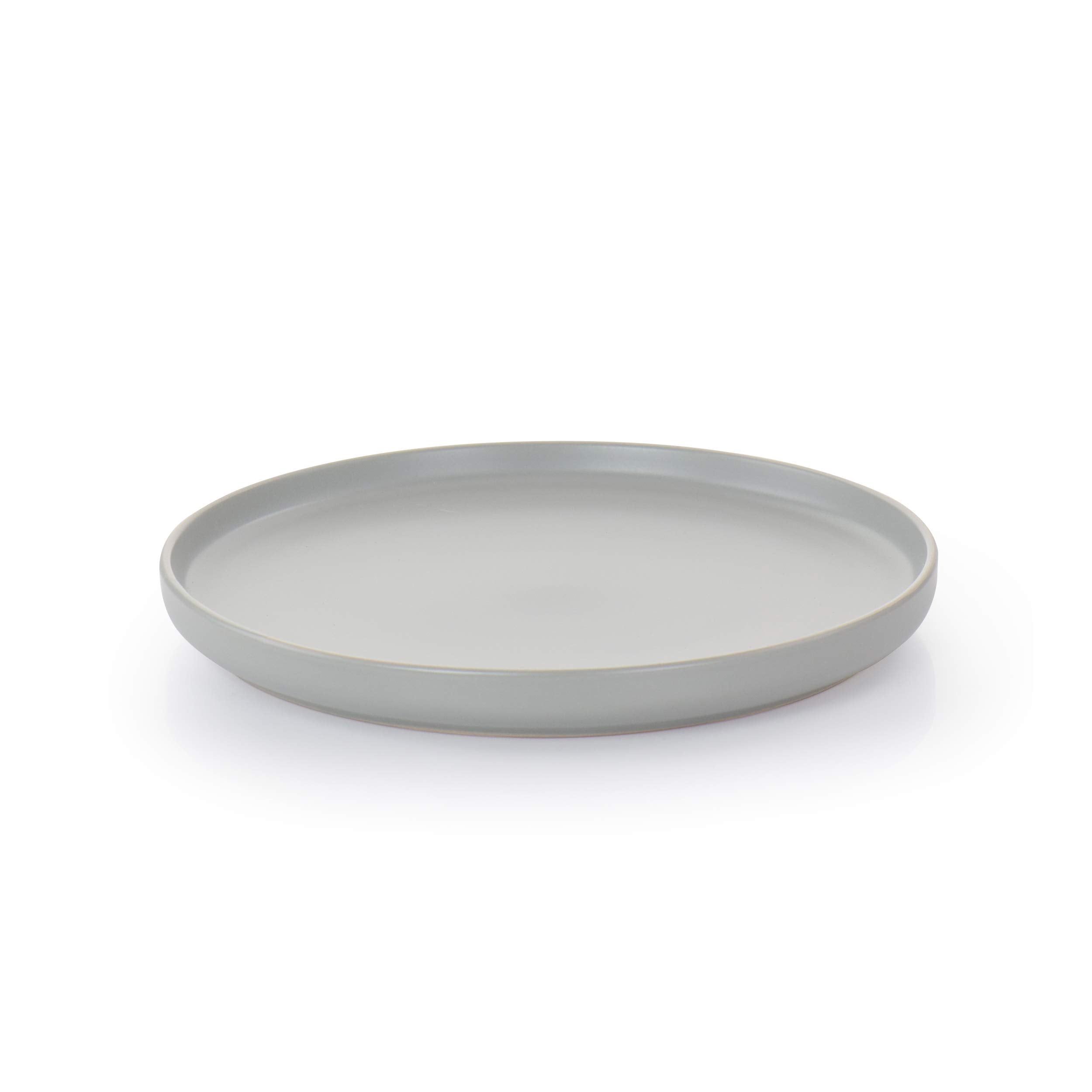 Elama Luxmatte Contemporary Dinnerware Set, 20 Piece, Light Grey