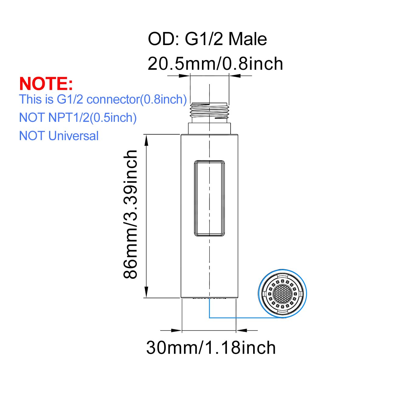 7Trees Universal Replacement Part Bathroom Kitchen Faucet Pull-Out Spray Head Water Nozzle (Brushed Nickel)
