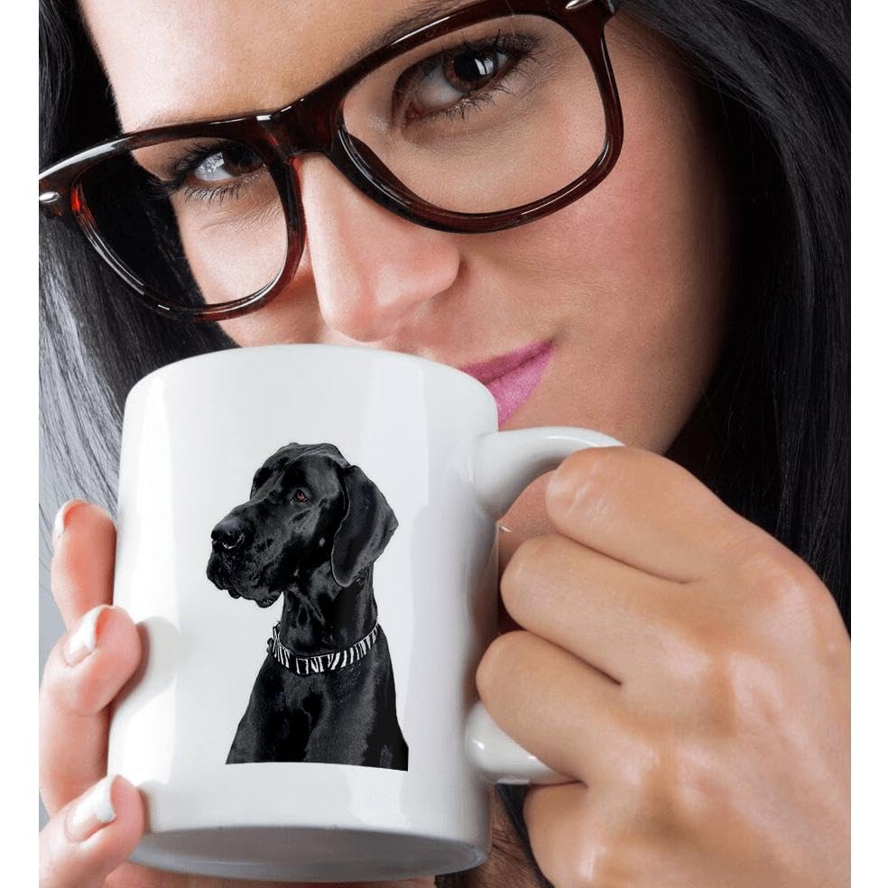 3dRose Black Great Dane Mug, 15-Ounce