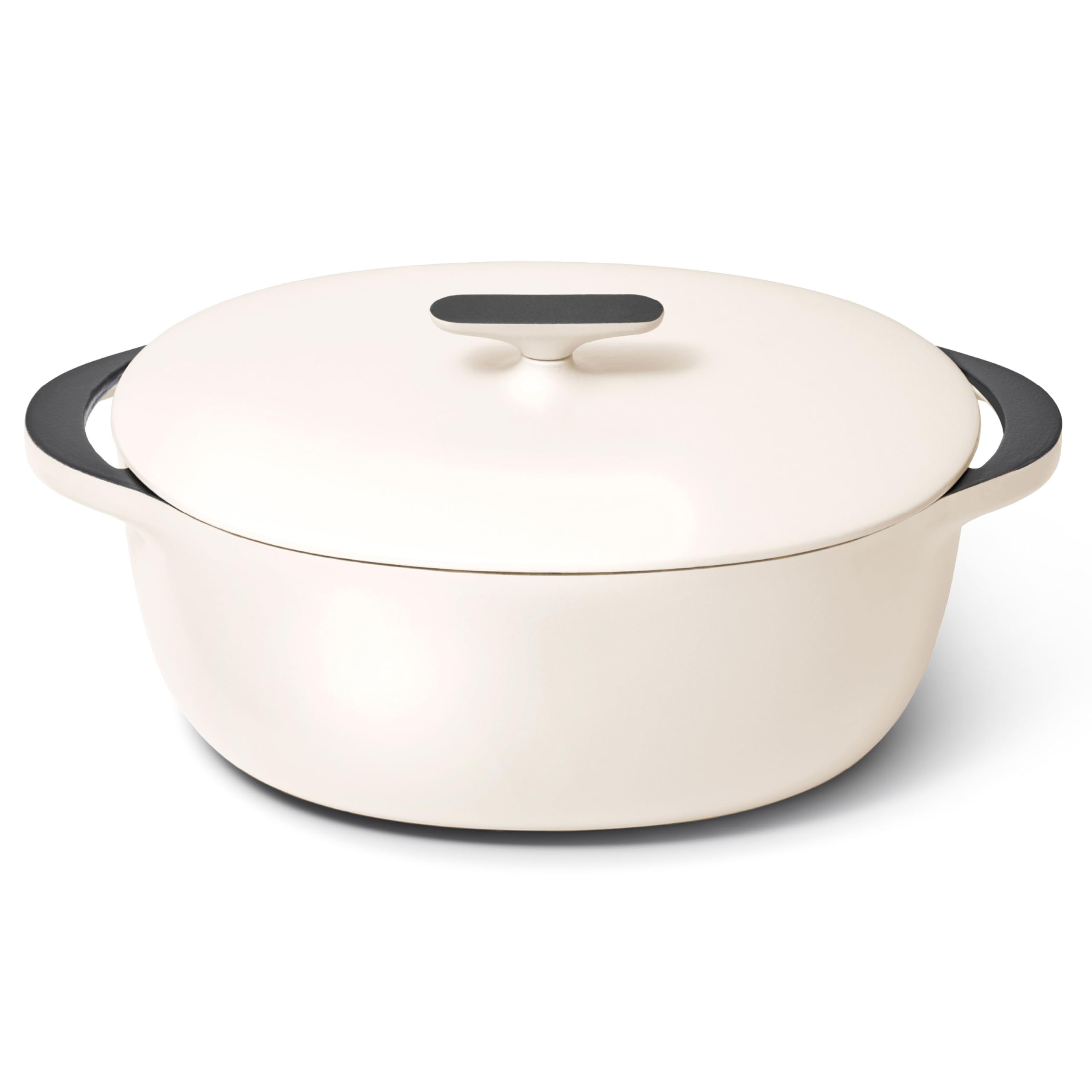 Caraway Enameled Cast Iron Dutch Oven - 8Qt Dutch Oven With Lid - 3 Layer Enamel Coating - No Seasoning Required - Compatible Wi
