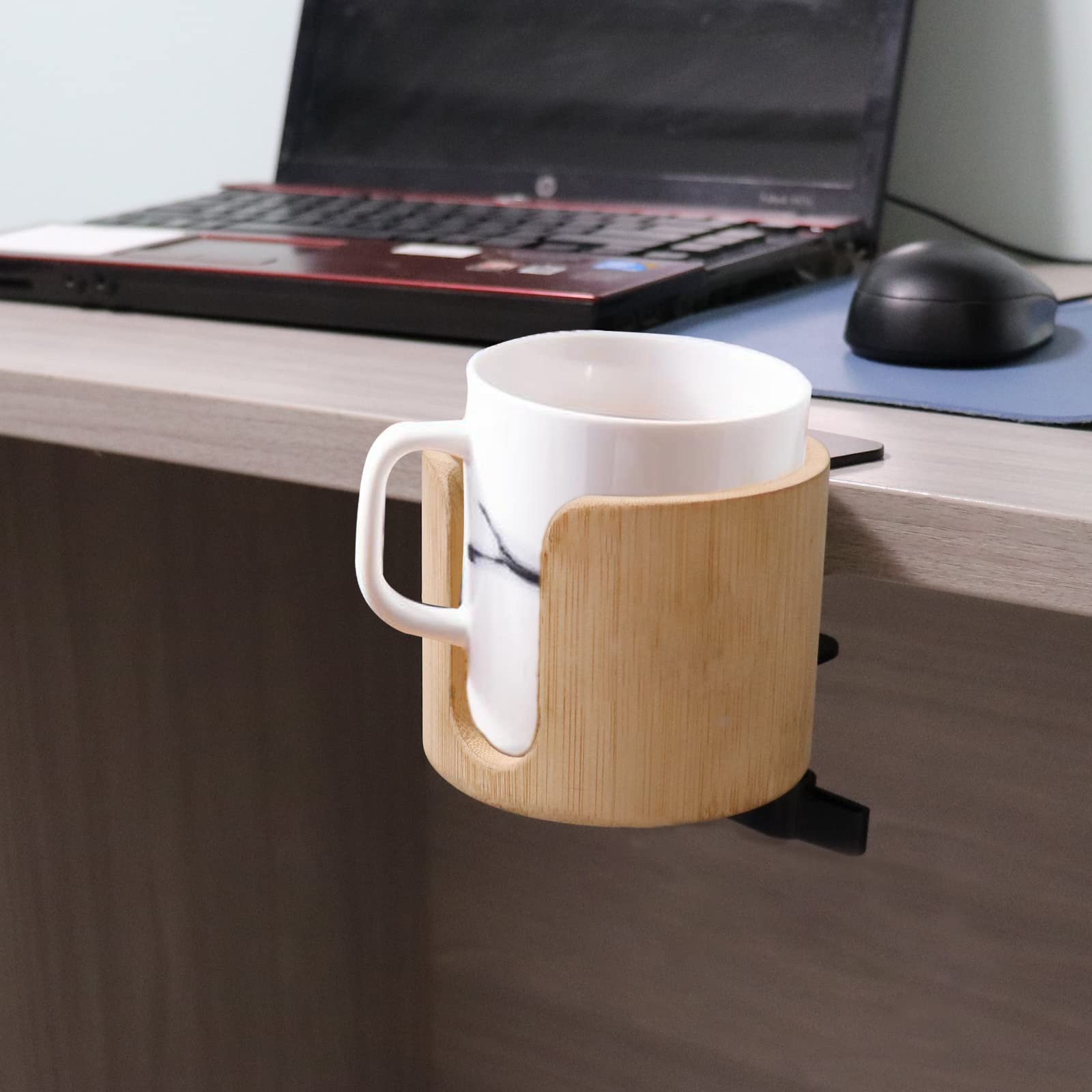 Desk Cup Holder, Anti-Spill Cup Holder For Desk, Table Edge Clamp Cup Holder Desk Side Drinking Cup Holder Clip For Home Office