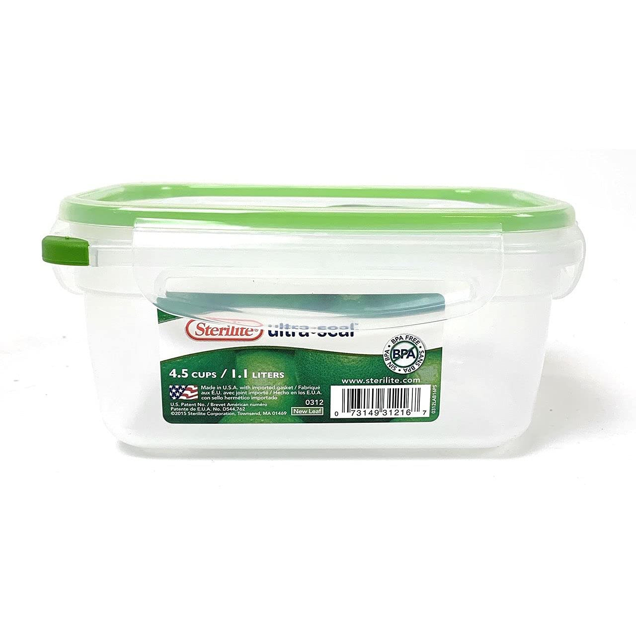 Sterilite 03121606 4.5 Cups Rectangle Ultra-Seal Container