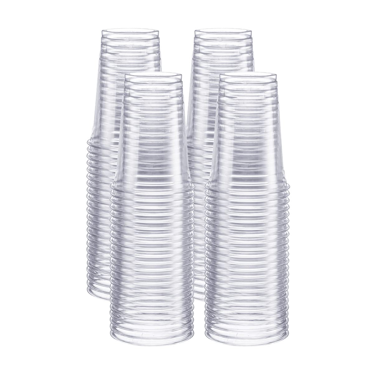 Comfy Package [10 Oz. - 100 Pack Crystal Clear Pet Plastic Cups