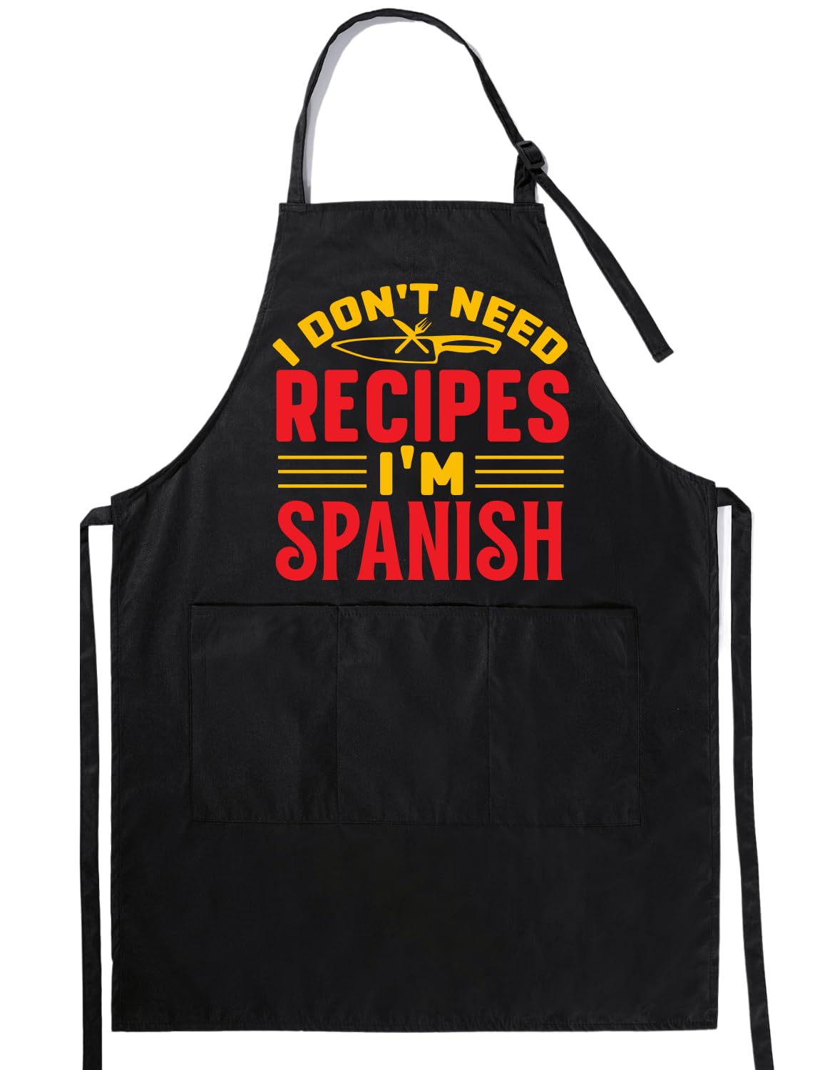 Innobeta Spanish Gifts For Men & Women, Funny Spanish Apron With Pockets And Adjustable Neck Strap