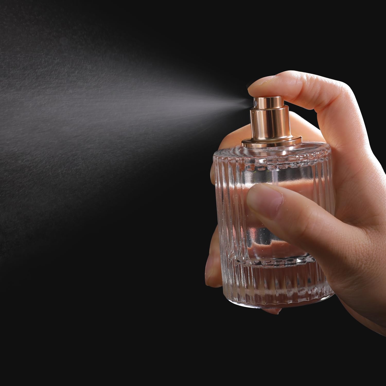 Yerpkefey 50Ml/1.7 Oz Glass Spray Bottle Perfume Atomizer,Refillable Perfume Spray Bottle Perfume Bottles Empty With 3 Kinds Of