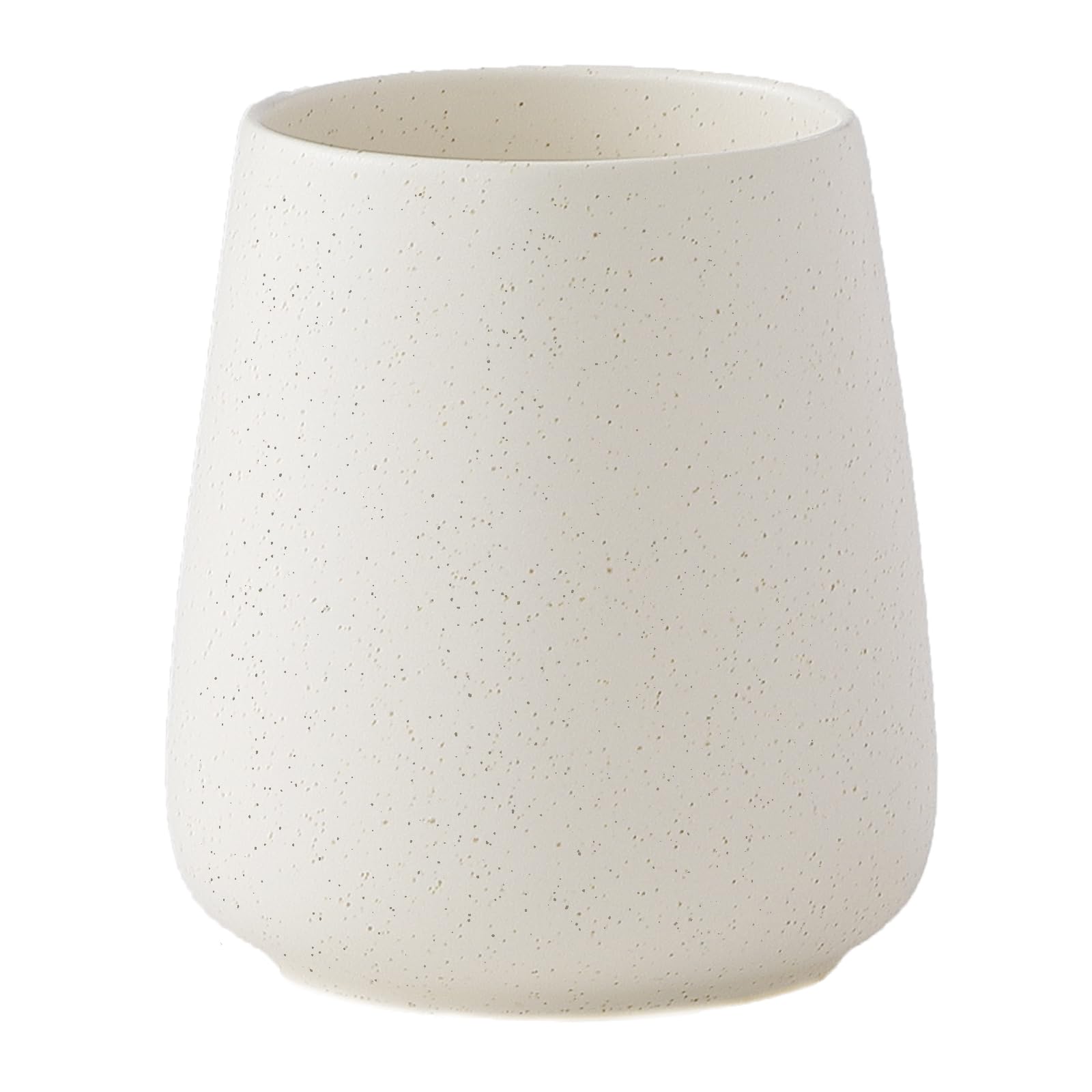 Beige Toothbrush Holder For Bathroom - Ceramic Tooth Brushing Holders, Toothbrush Cup, Toothpaste Organizer For Bathroom Counter