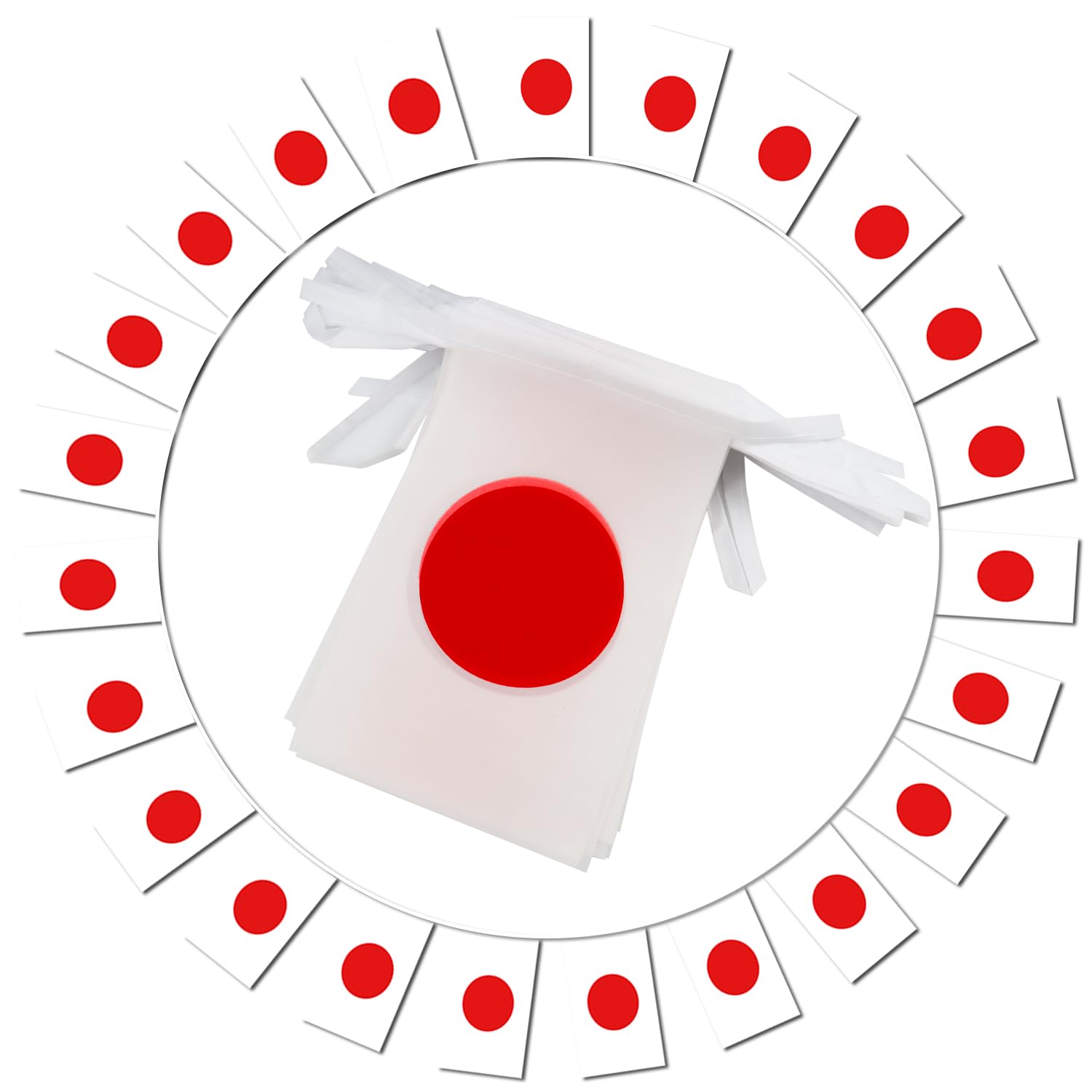 Japan String Flag Pennant Banner - 38 Flags, 42 Feet Small Mini Japanese Flags Bunting Banner For Country Decoration, School, Pa