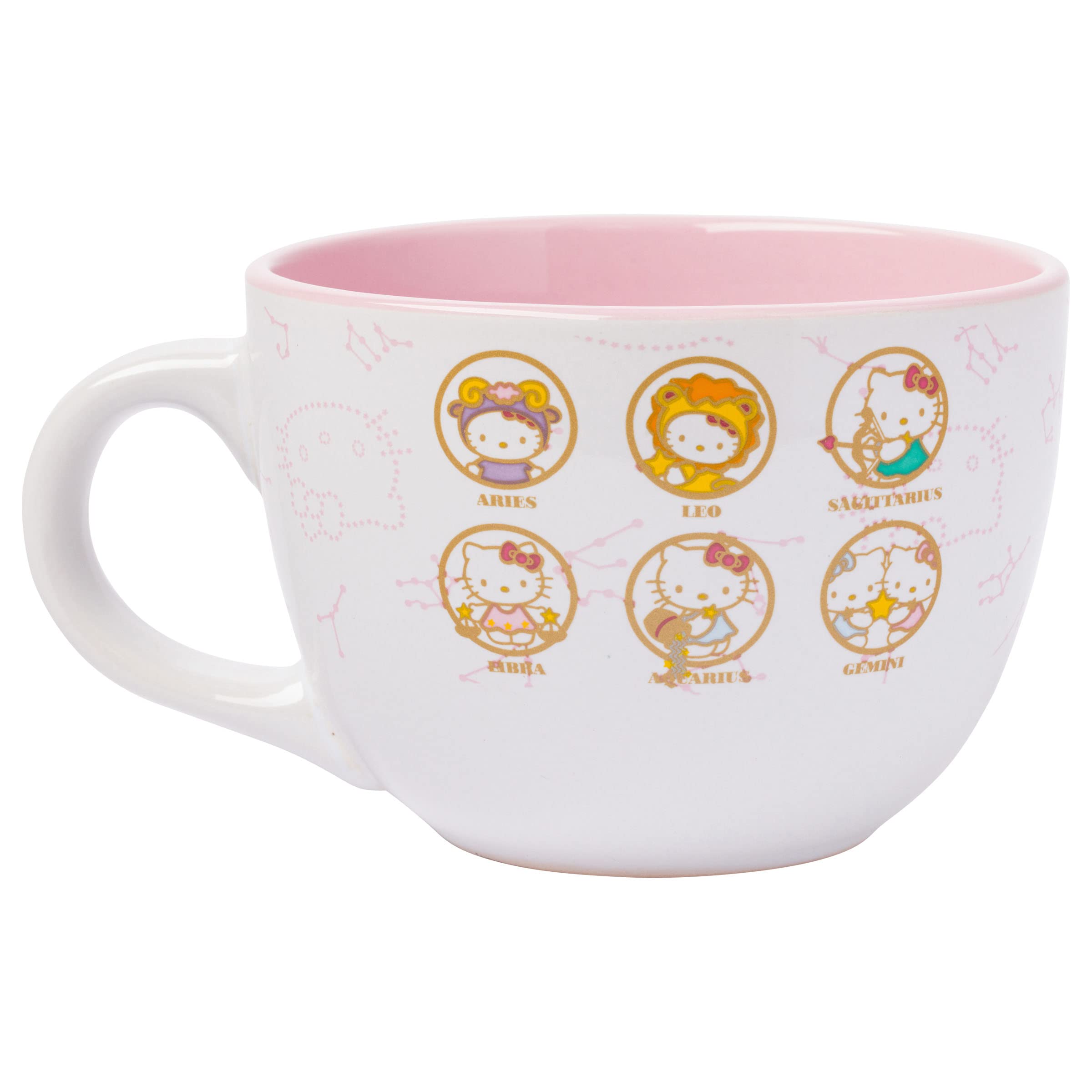 Silver Buffalo Hello Kitty Zodiac Ceramic Soup Mug, 24 Ounces