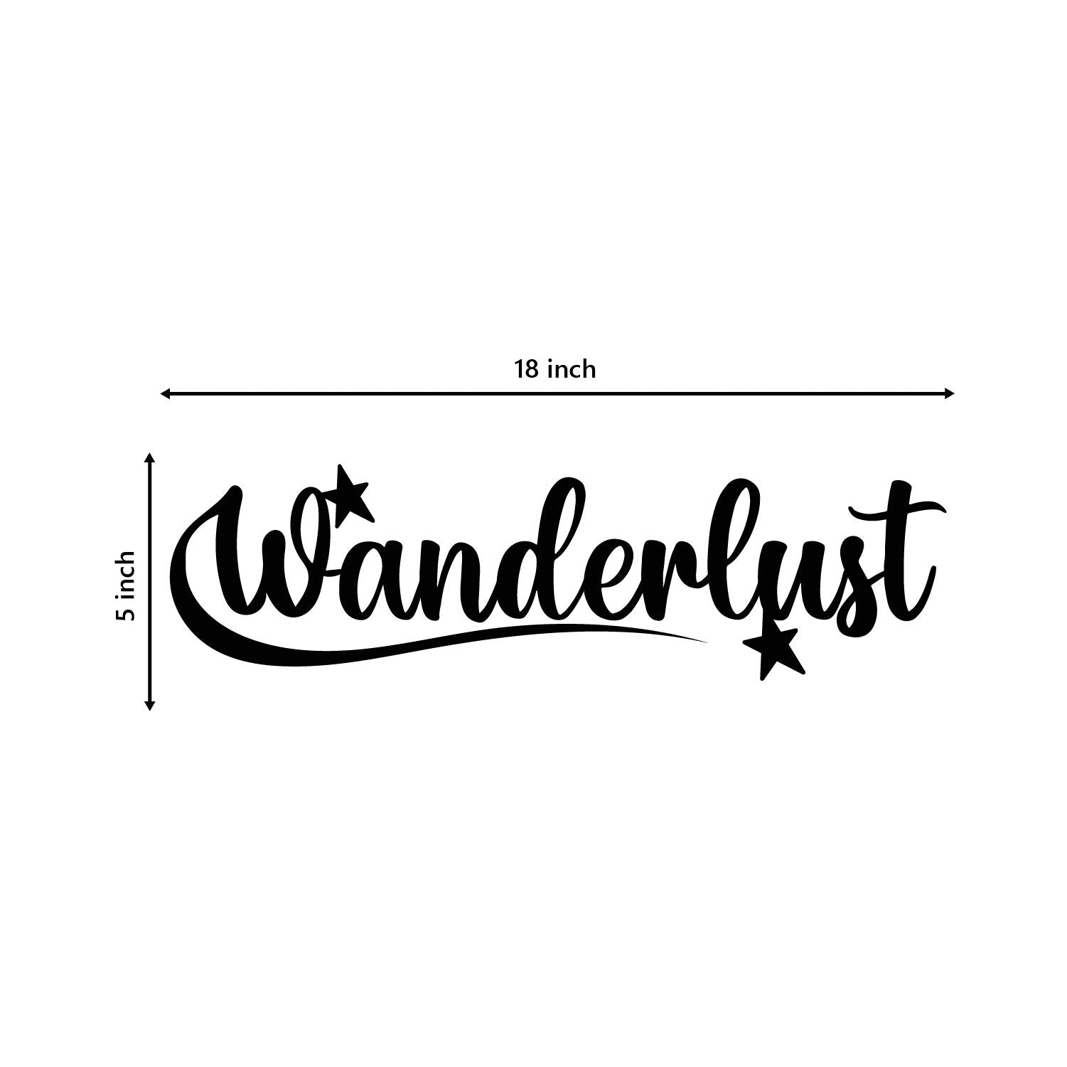 eCraftIndia Wanderlust Black Engineered Wood Cutout Wall Art Decor - Travel-Inspired Wall Hanging For Home And Office - Gift For
