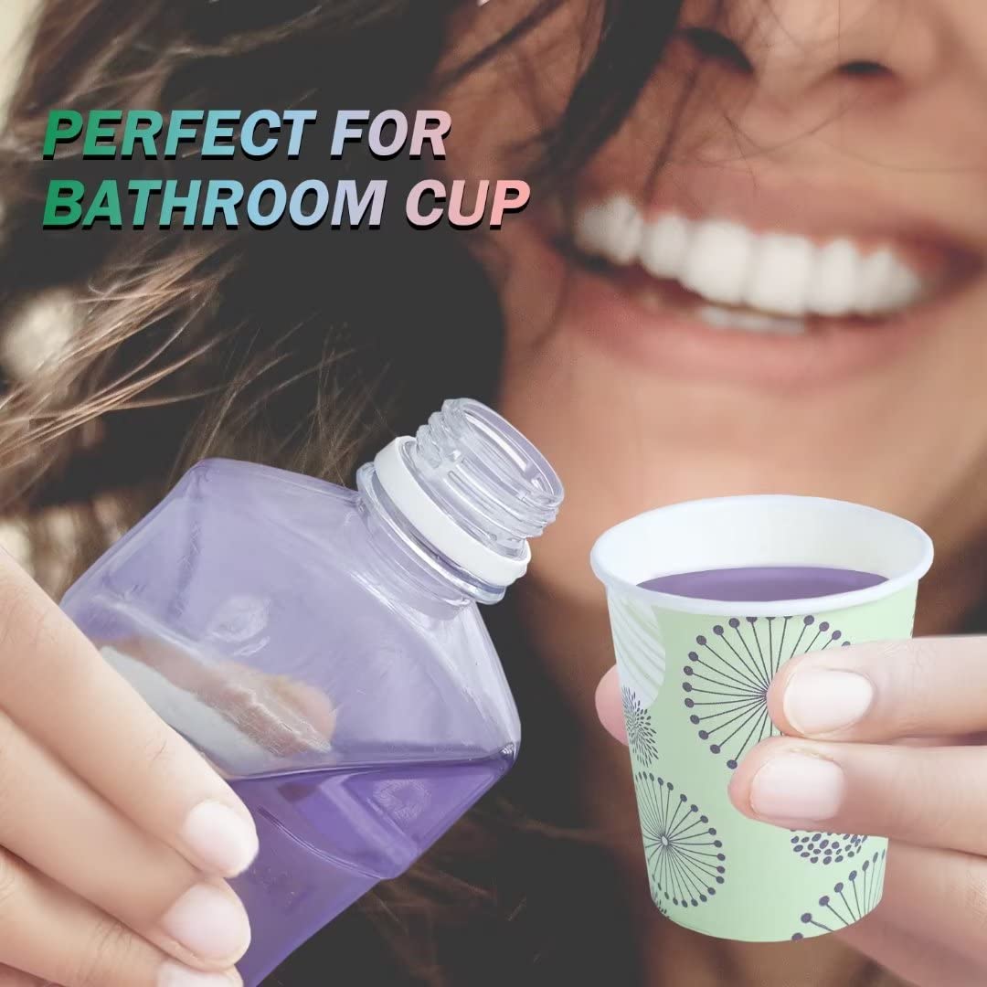 [300 Pack] 5 Oz Mini Paper Cups, Small Mouthwash Cups 5 Oz, Disposable Bathroom Cups, Paper Coffee Cups 5 Ounce For Bathroom, Su