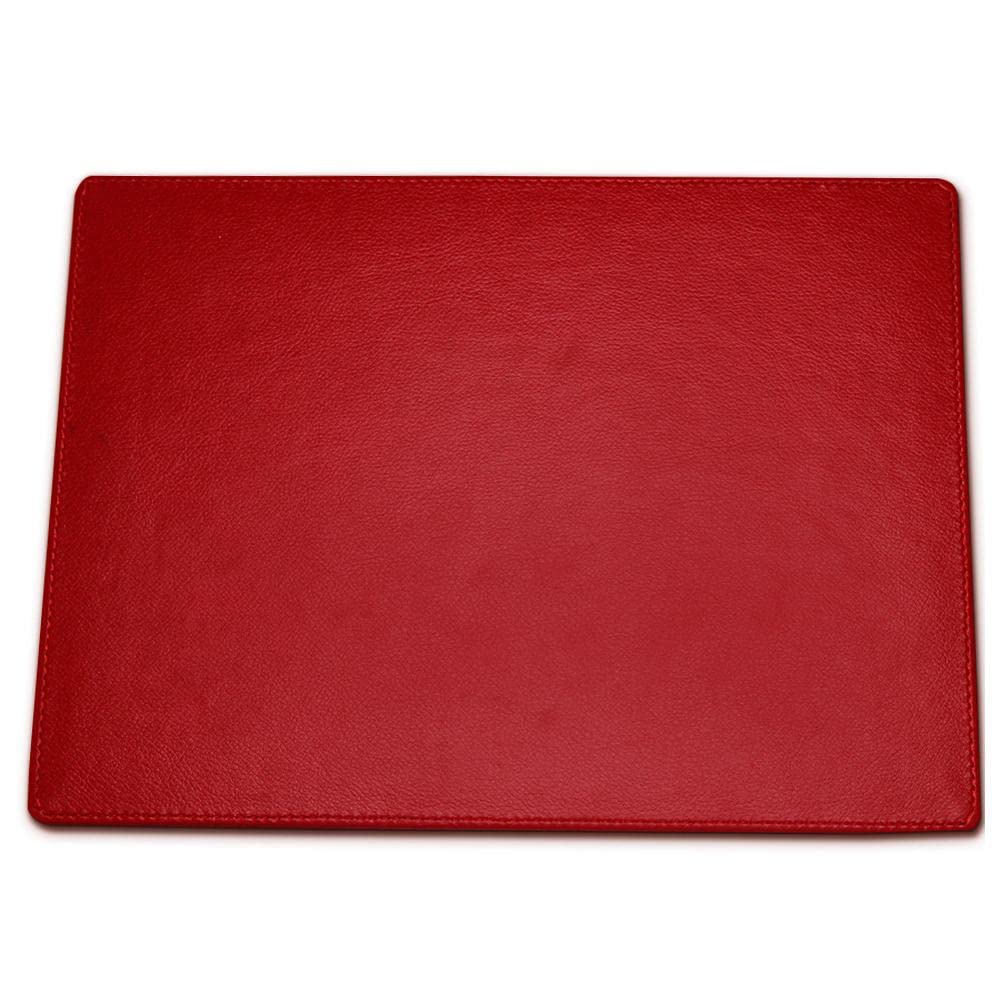 Faux Leather Placemats For Dinner Table - Pack Of 4 (Red (Plain))