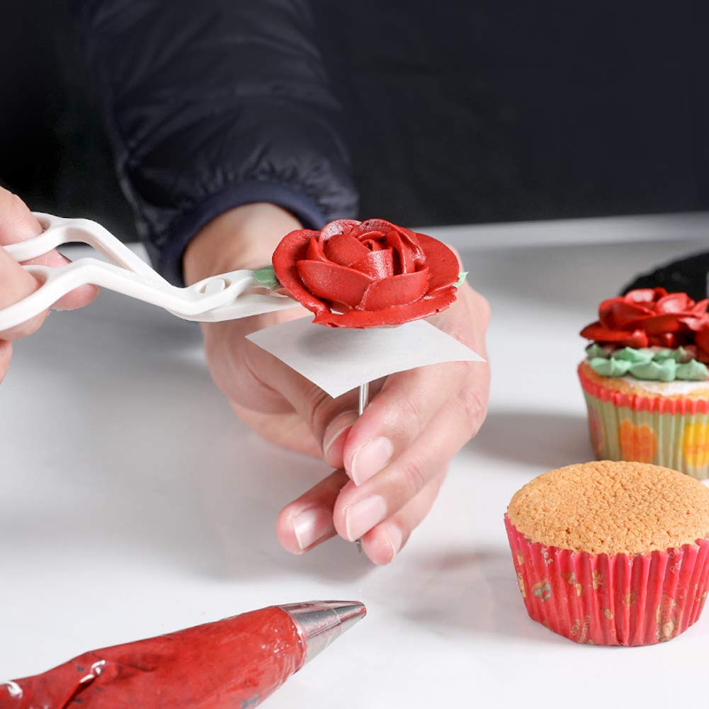 6Pcs Cake Flower Nail Trays Holder Stainless Steel Cake Decorating Supplies Flower Lifters For Icing Flowers Decoration Cake Bak