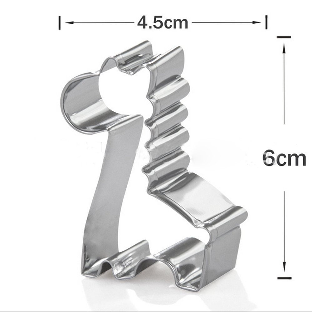 Gxhuang Giraffe Cookie Cutter - 2Pieces - Stainless Steel (Giraffe)