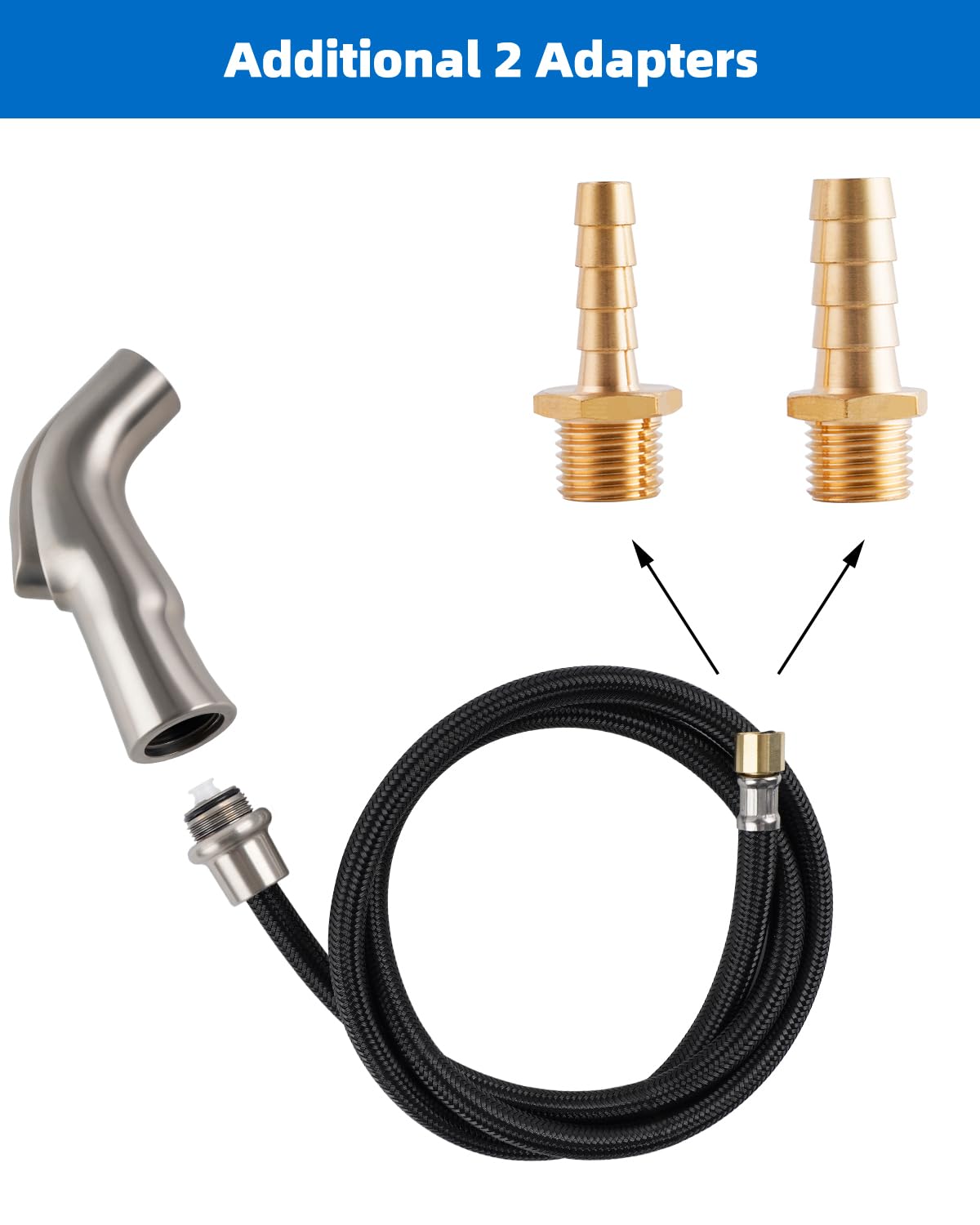Kitchen Sink Faucet Sprayer Head Attachment Compatible With Moen Faucet Sprayer Replacement, Kitchen Sink Side Sprayer With Brai