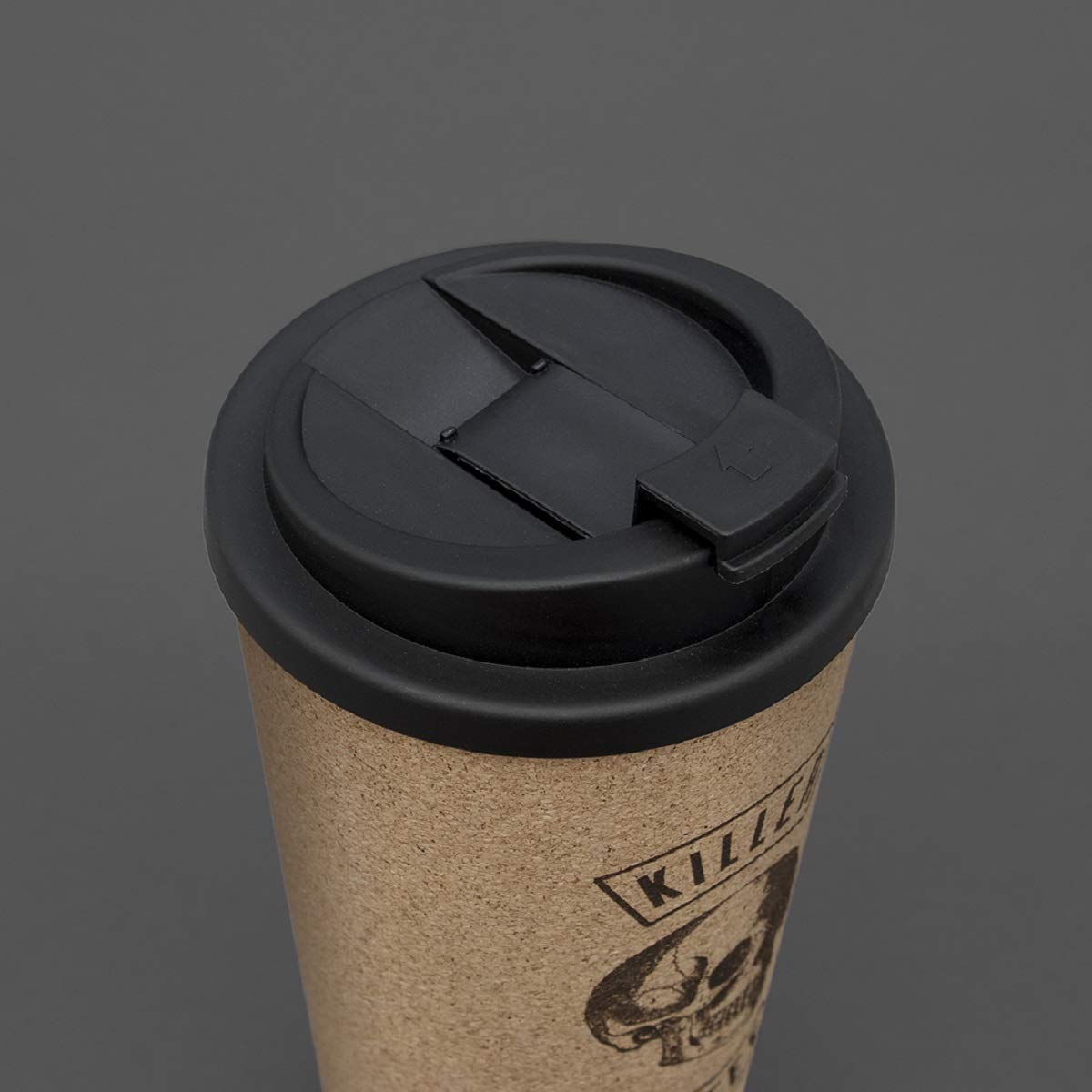 Iron And Glory Reusable Cork Leak Proof Lid And Double Walled Insulation-To Go Coffee And Tea Cup For Travel And Work, 425Ml, St